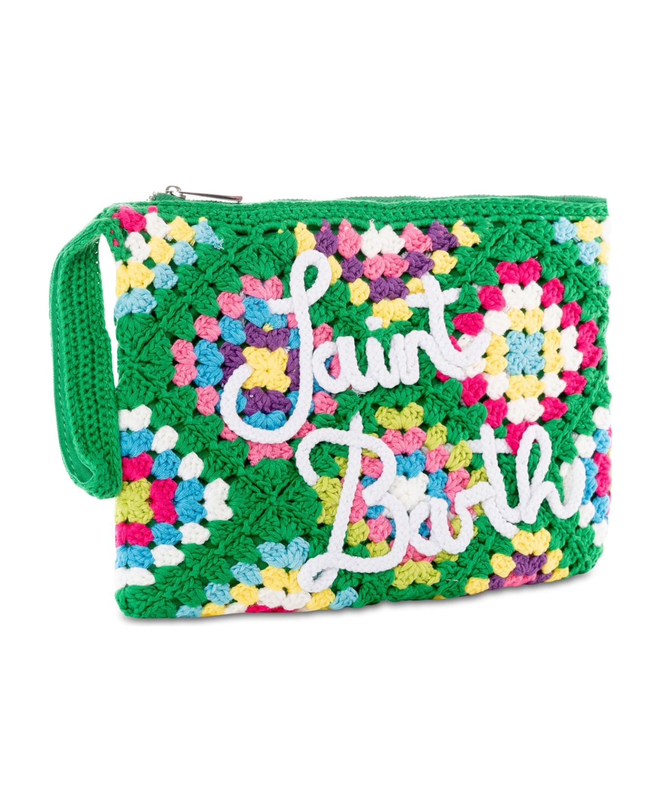 MC2 Saint Barth Parisienne Green Crochet Pouch Bag With Saint Barth - GREEN