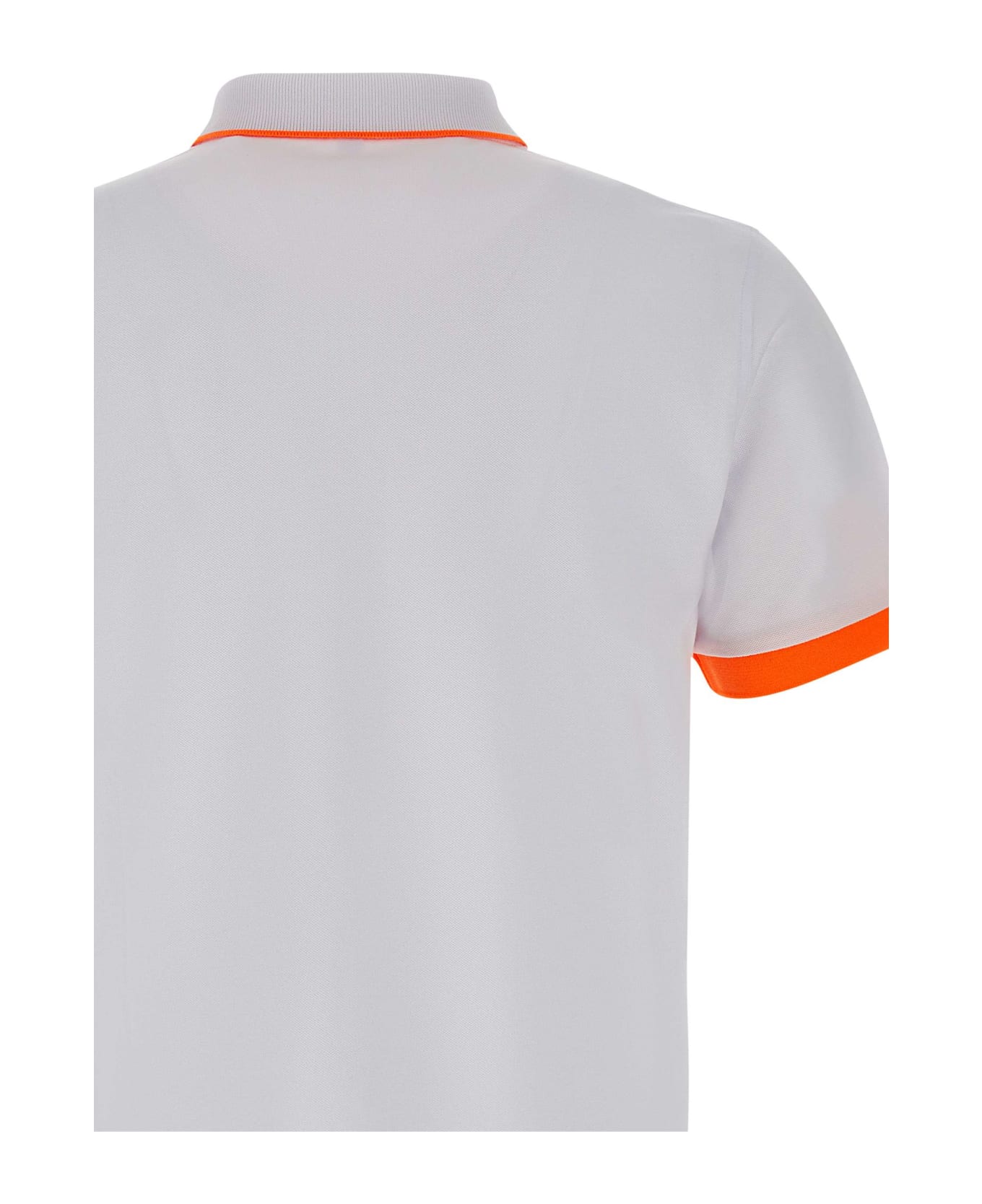Sun 68 "small Stripe" Cotton Polo Shirt - WHITE ポロシャツ