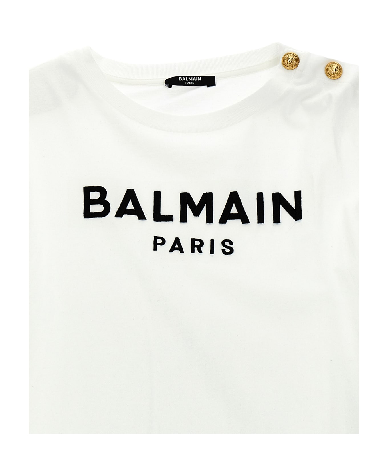 Balmain Logo T-shirt - Bianco/nero Tシャツ＆ポロシャツ