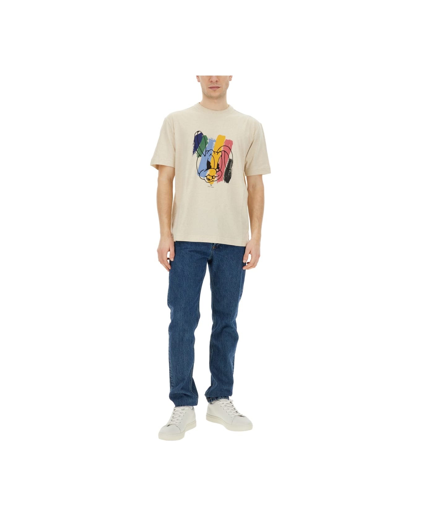 PS by Paul Smith "rabbit" T-shirt - BEIGE シャツ