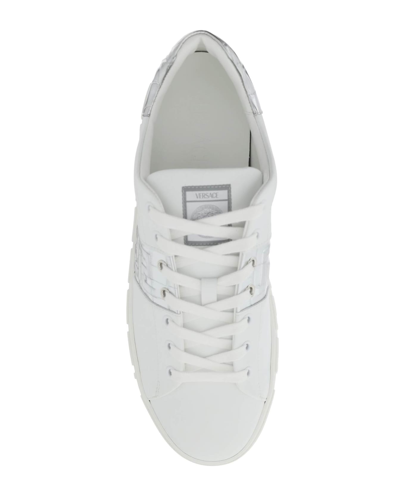 Versace Greek Pattern Sneakers - WHITE SILVER PALLADIUM (Silver)