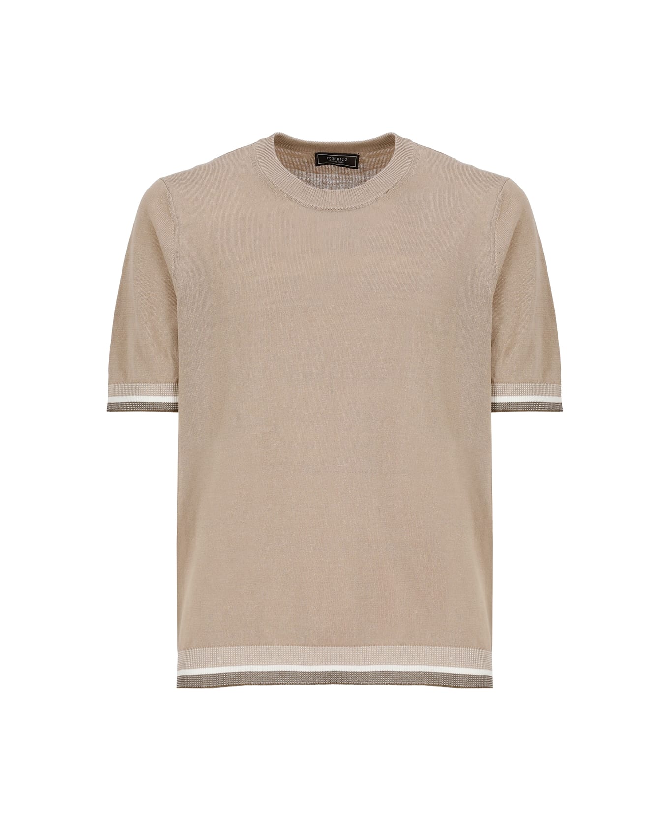 Peserico Linen And Cotton T-shirt - Beige