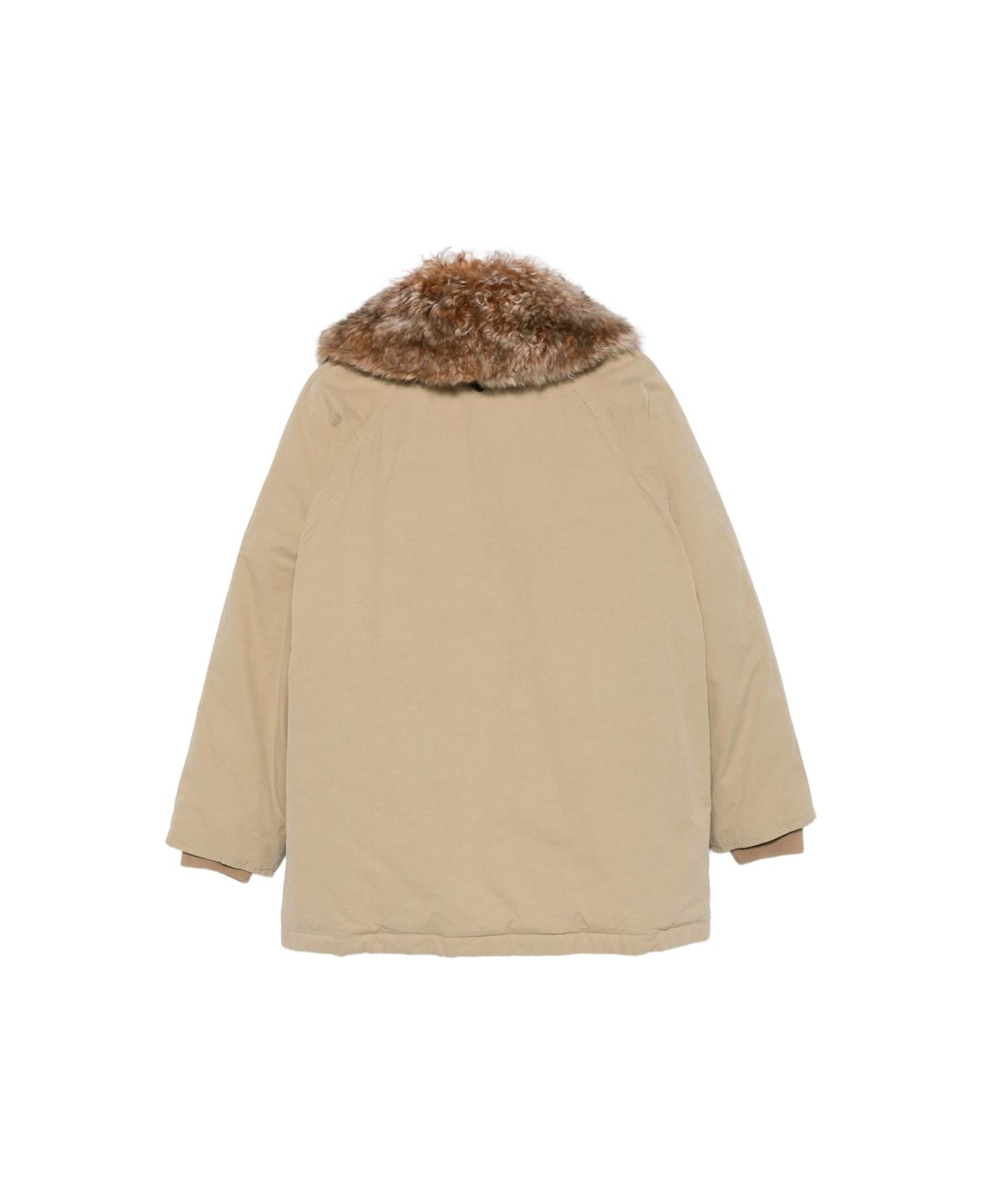 Prada Beige Faux Fur Jacket - Beige
