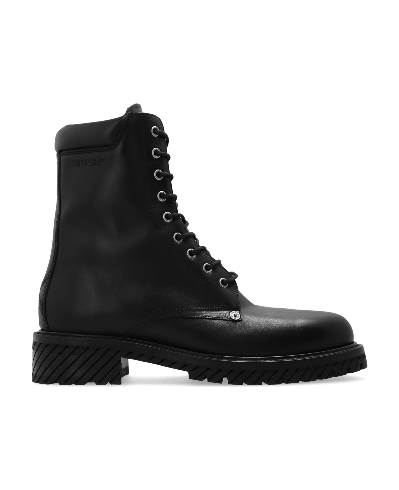 Off-White Engraved Logo Lace-up Boots
