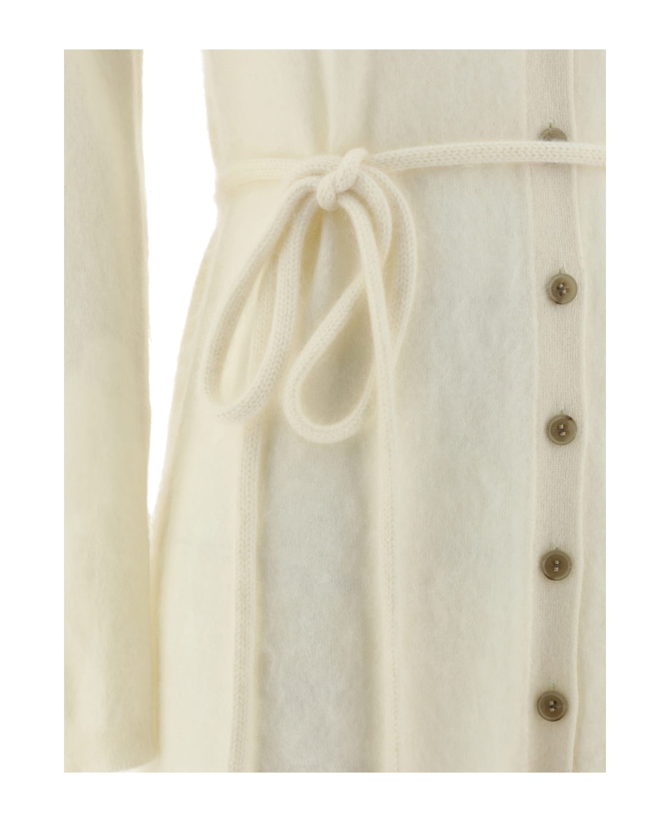 Lisa Yang Carlie Long Cardigan - Cream Brushed