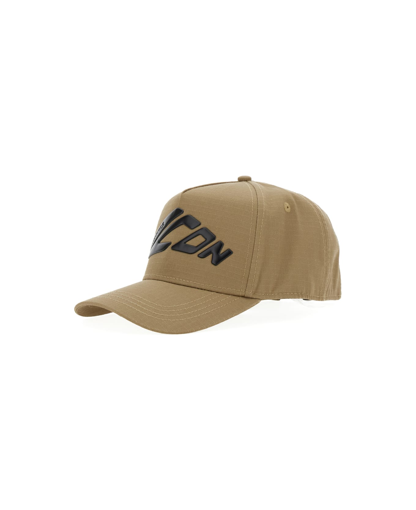 Dsquared2 
gabardine
 Brown Baseball Cap With Maxi Logo Lettering On The Front In Cotton Man - Brown