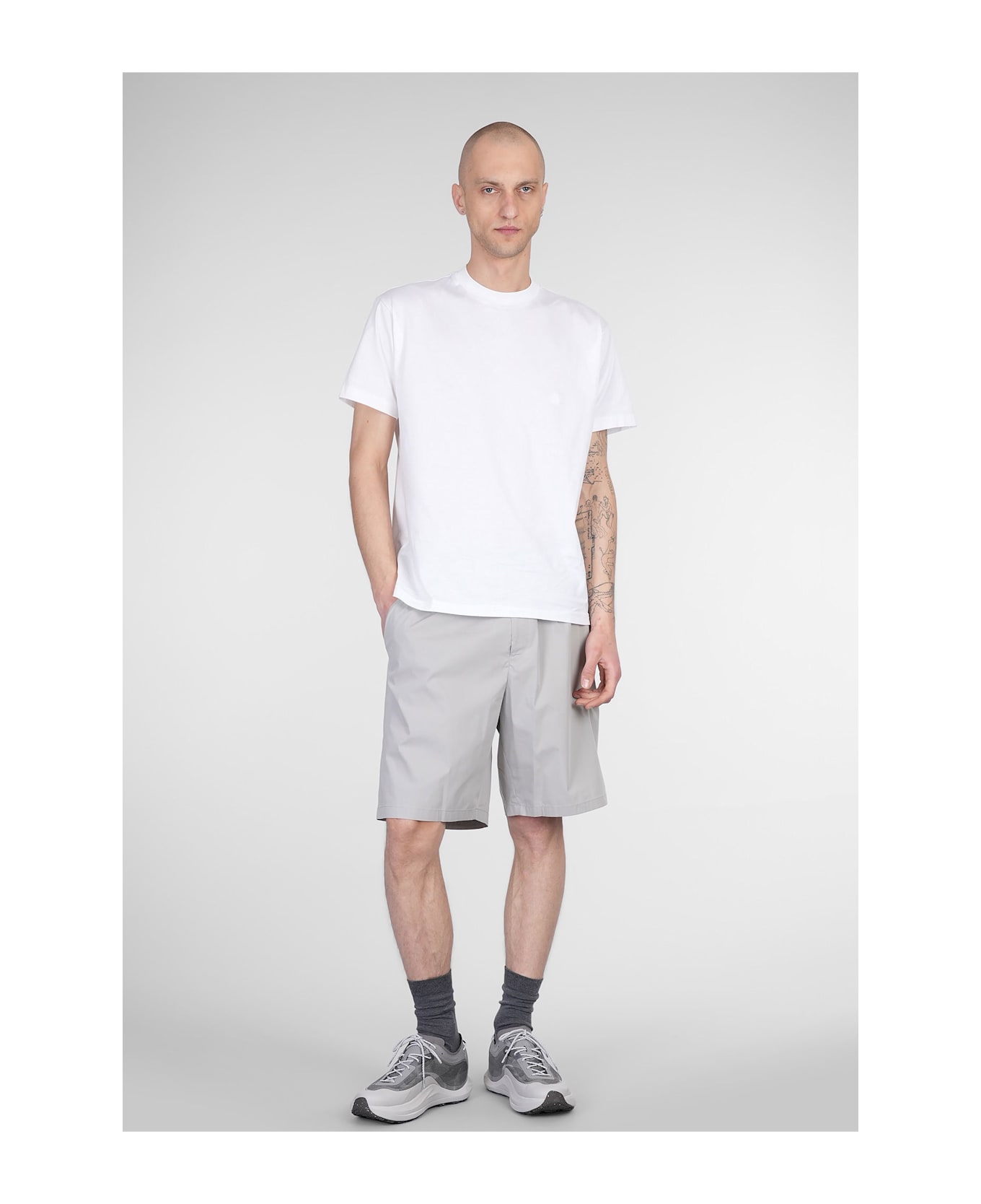 Low Brand Combo Shorts In Grey Cotton - grey