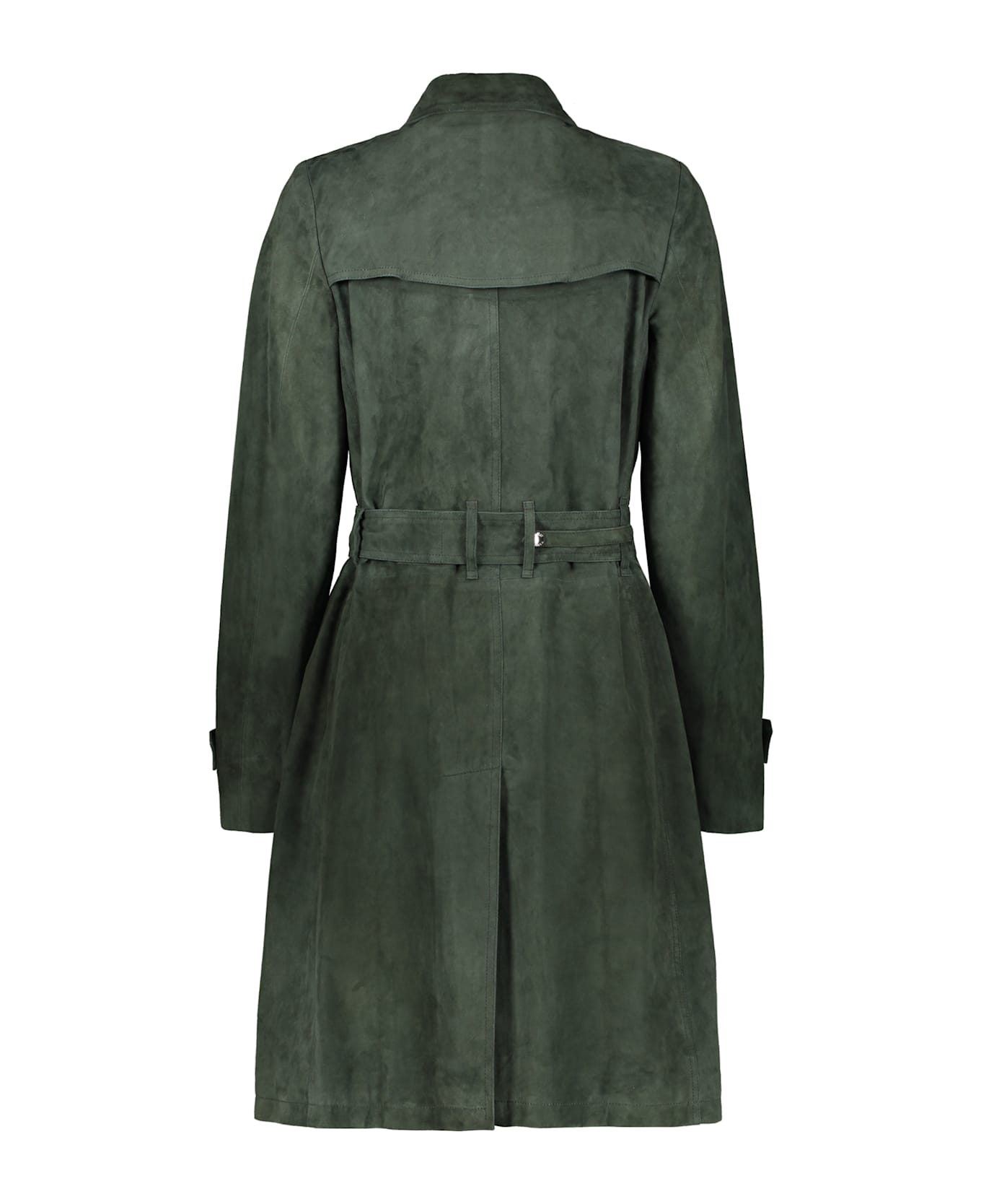 Moorer Avignon Long Leather Jacket - green