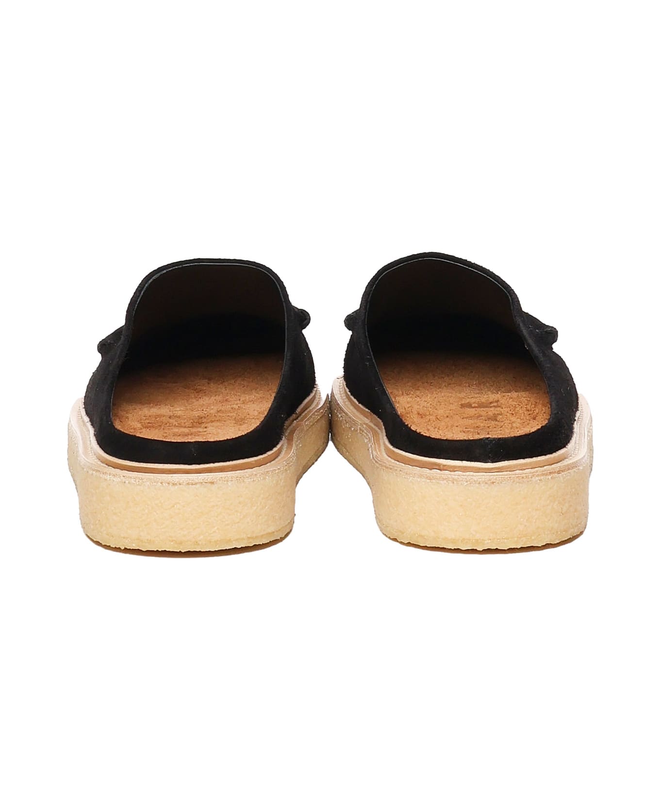 Marni Black Suede Sabot With Para Sole - Black