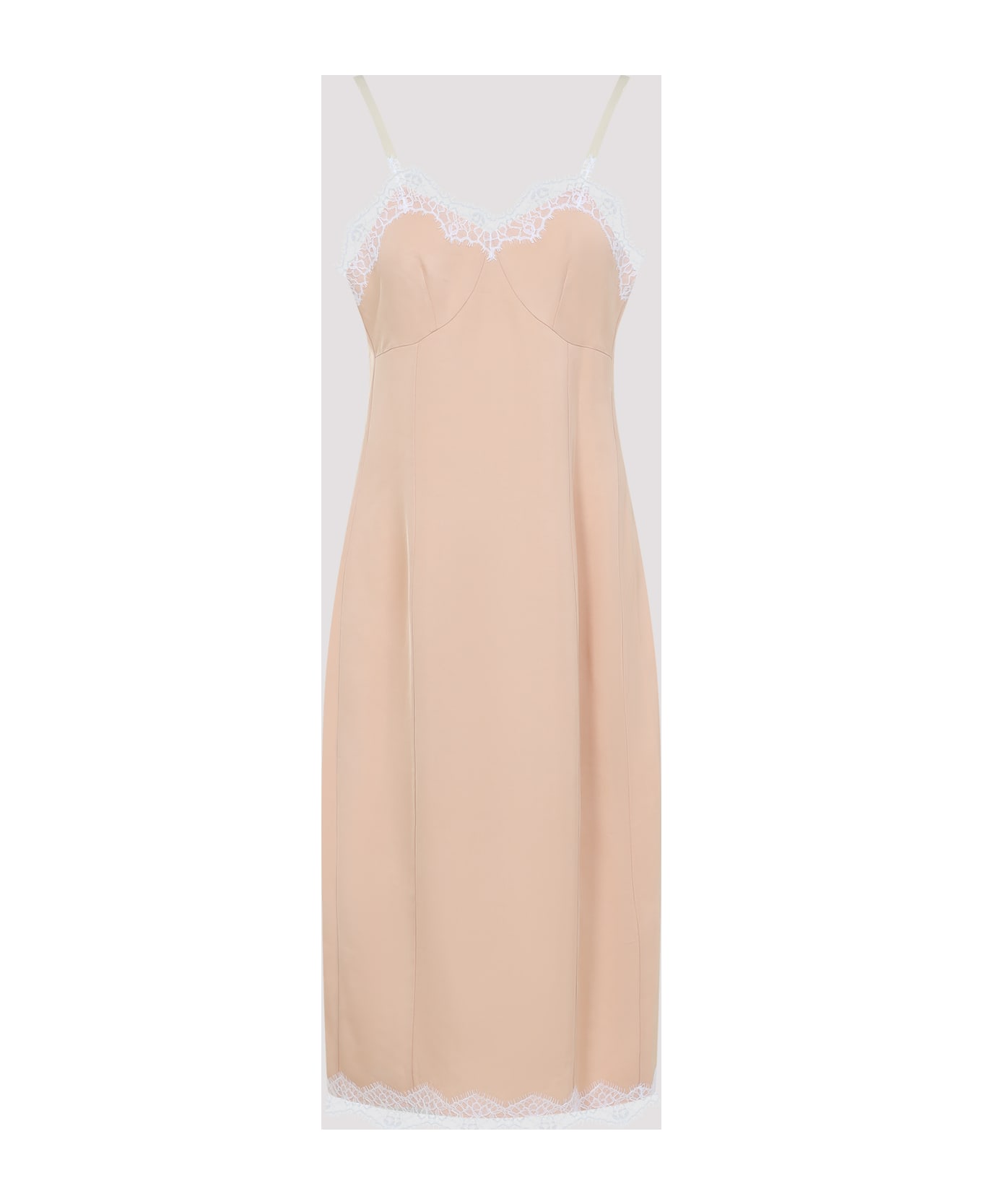 Carven Lingerie Viscose Midi Dress - Powder