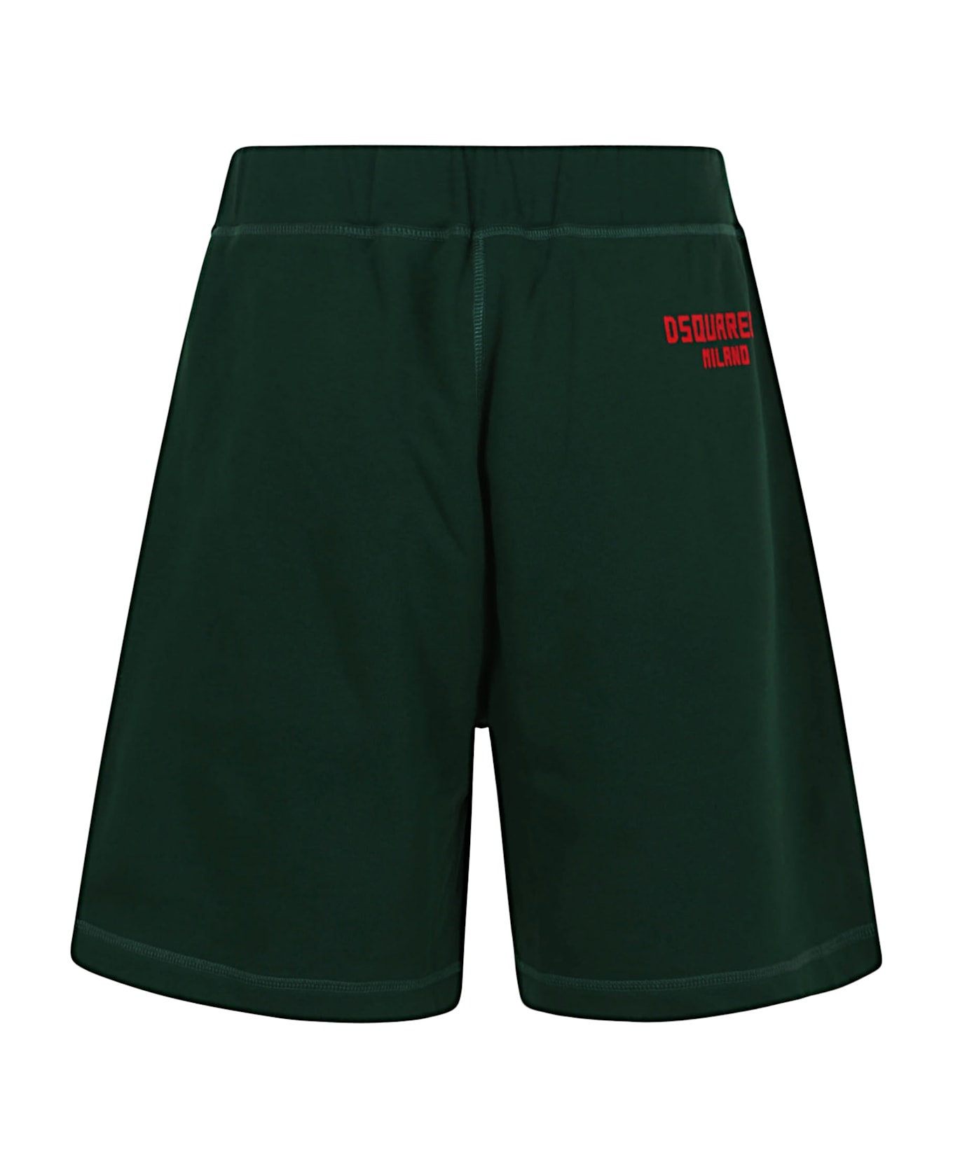 Dsquared2 Relax Dean Fit Short Shorts - Green Red Print