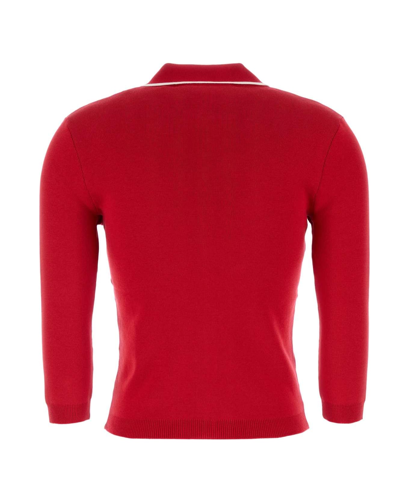 Valentino Garavani Red Cotton Cardigan - PARISAVORIO