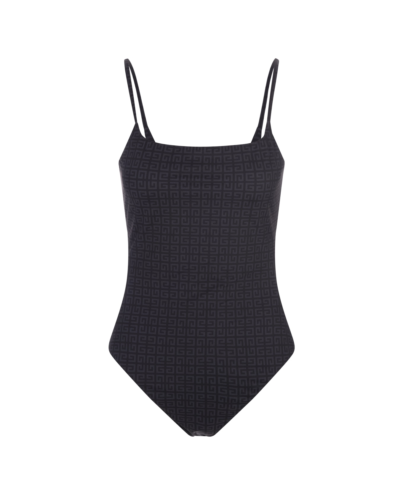 Givenchy Black One Piece Swimsuit In 4g Recycled Nylon - Black
