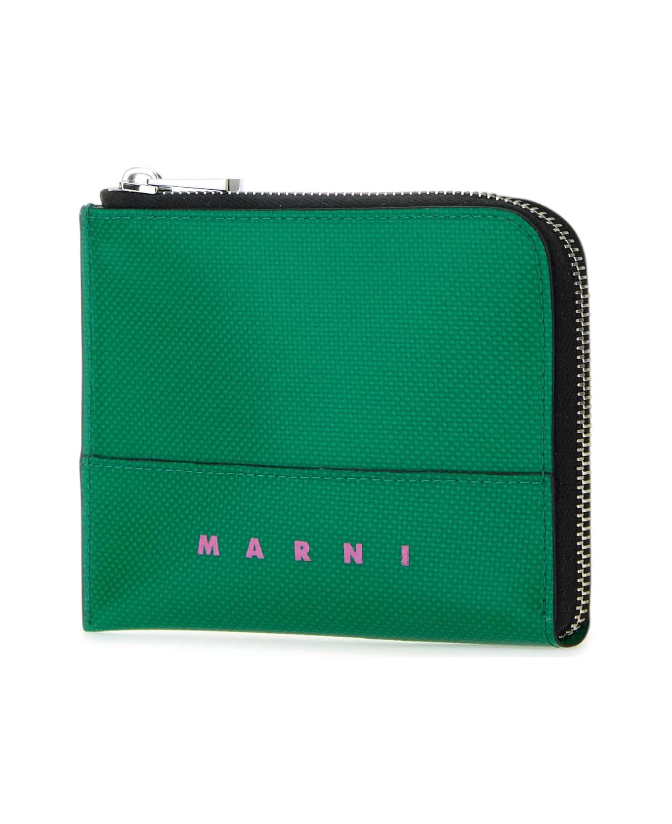 Marni Green Pvc Wallet - SEAGREEN 財布