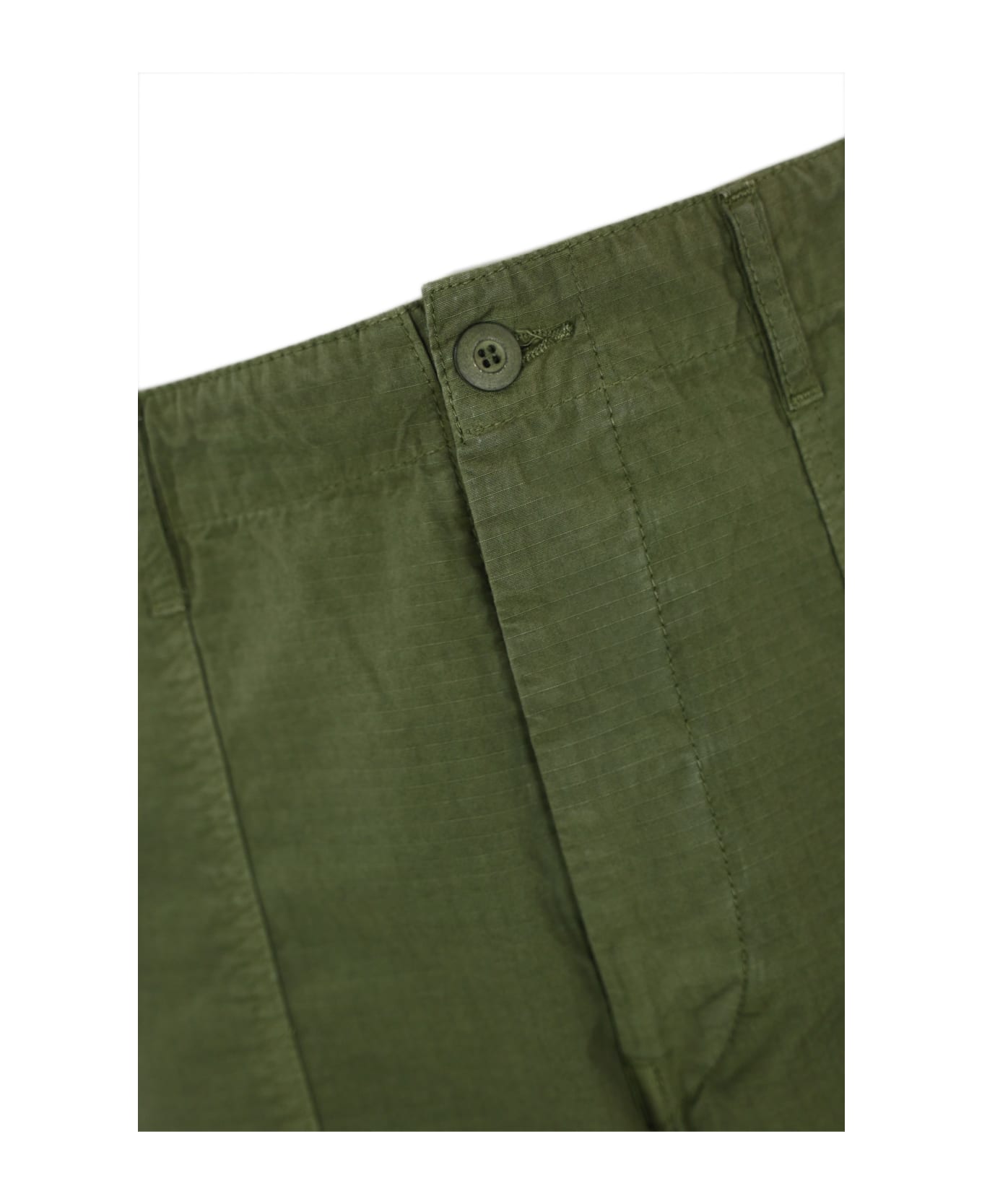 Roy Rogers Trousers With Big Pockets And Patches - Green ボトムス