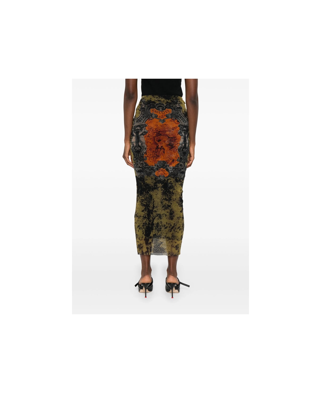 Jean Paul Gaultier Skirt - ORANGE/GREEN