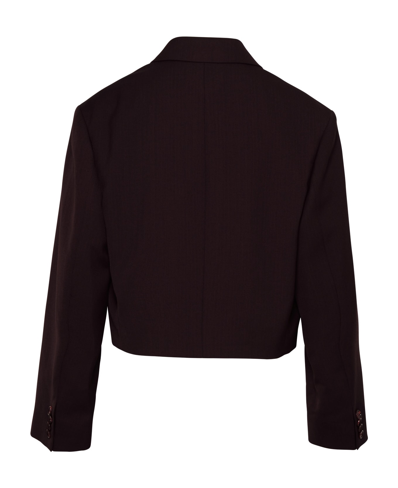 Acne Studios Burgundy Wool Blend Blazer - Bordeaux