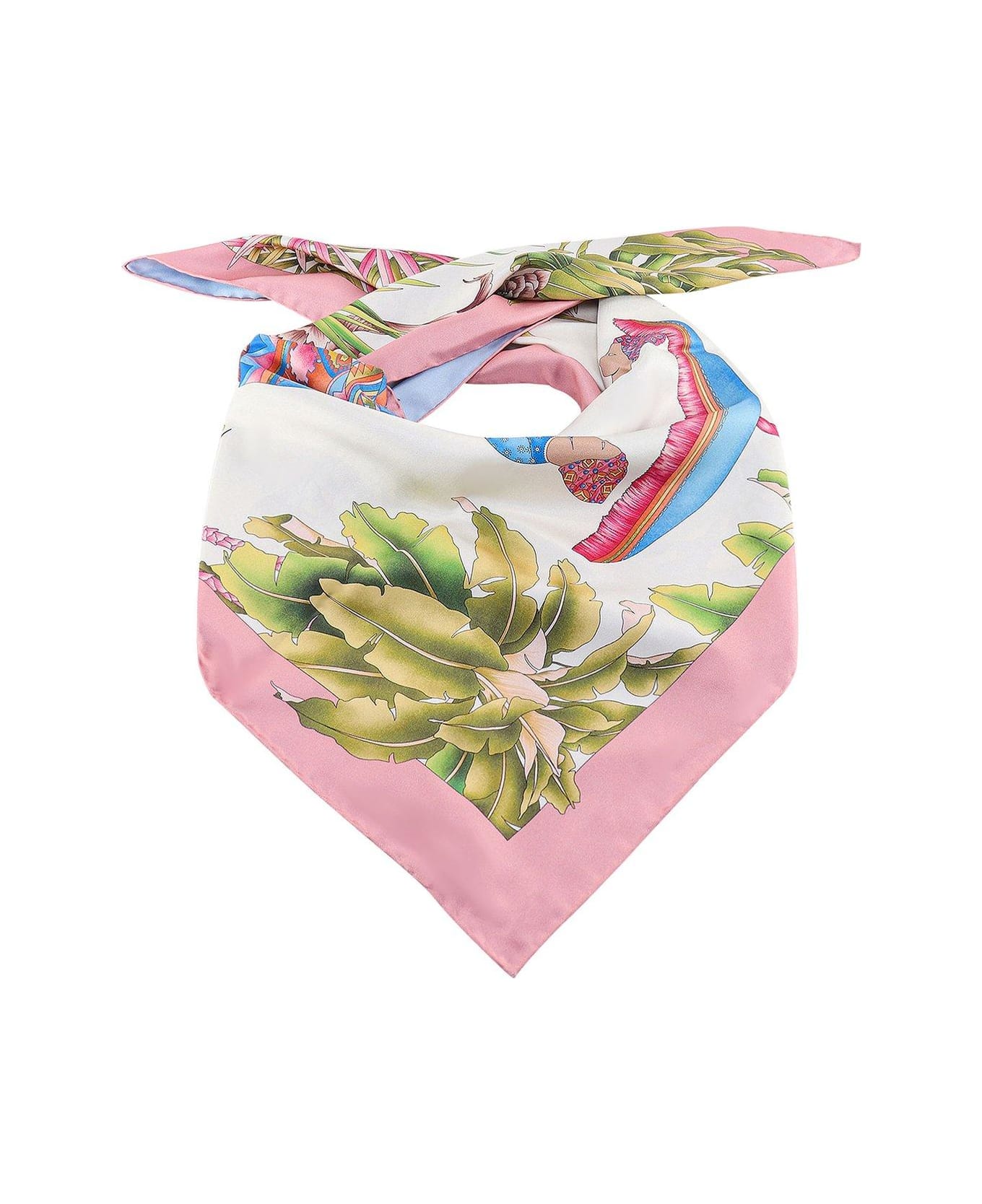 Ferragamo Logo Printed Scarf - Pink