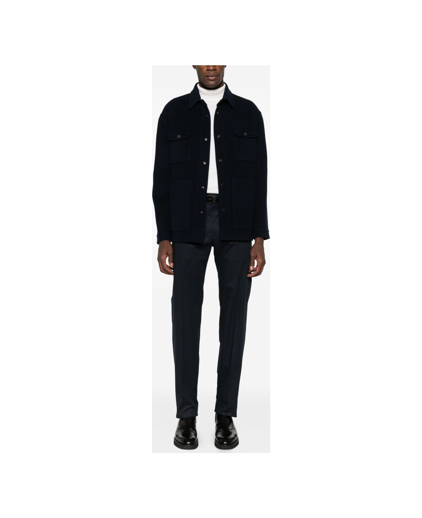 Paolo Pecora Buttoned Coat - Blue