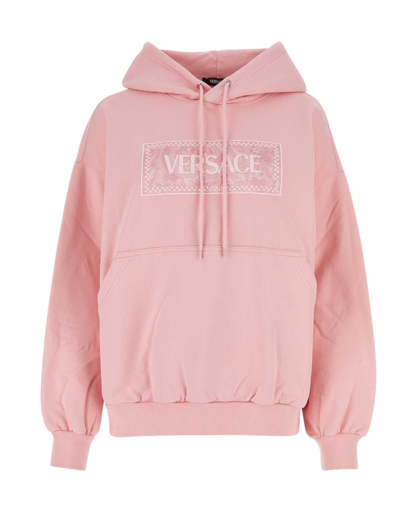 Versace Pink Cotton Sweatshirt - PALEPINK フリース
