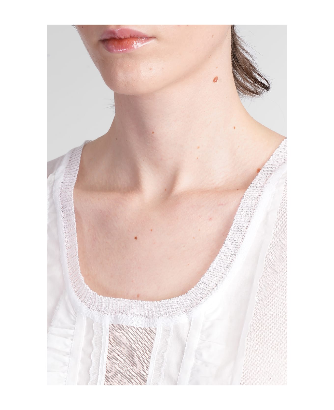 Ann Demeulemeester Lotta Topwear In White Cotton - white