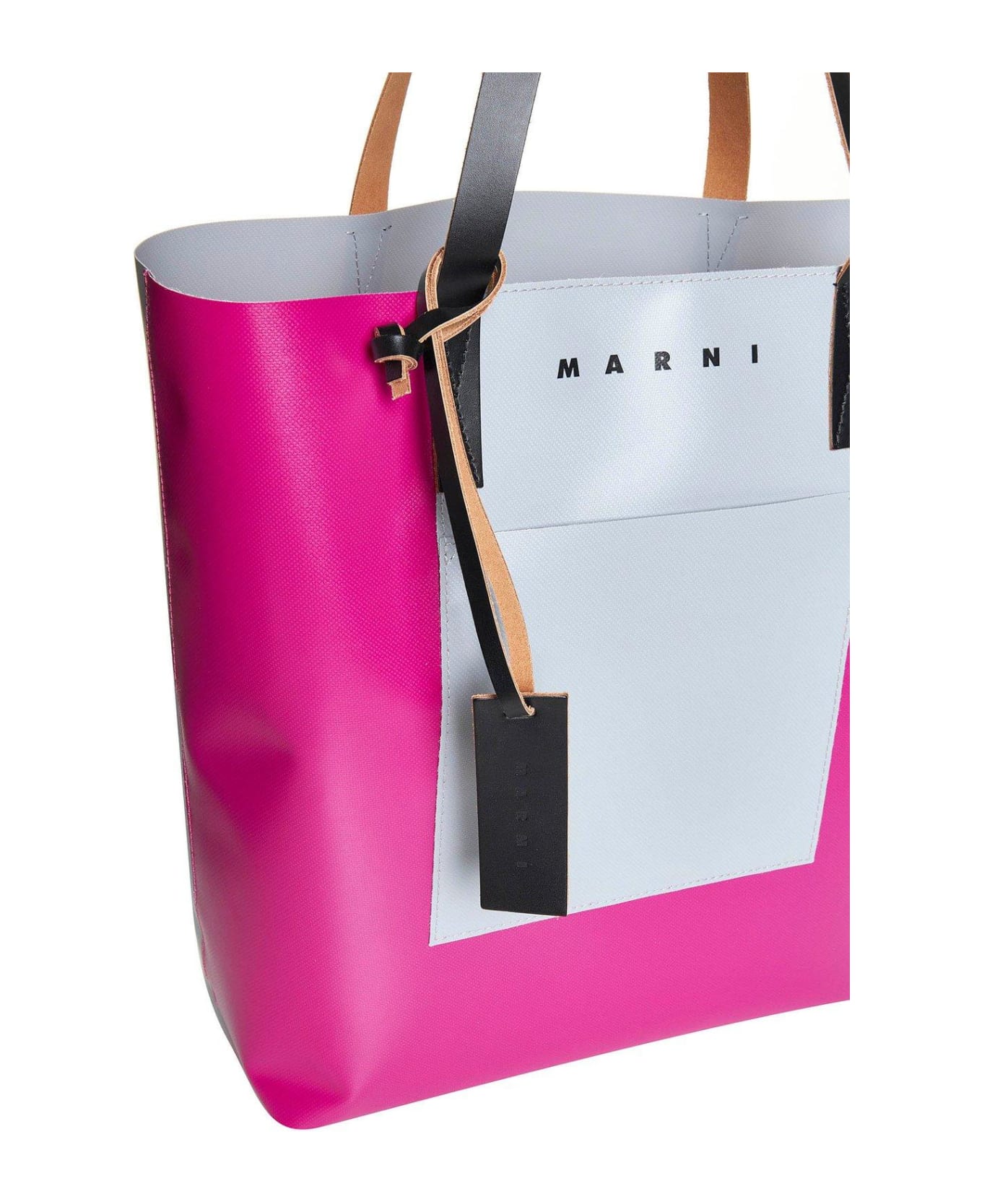 Marni Tribeca Two-tone Shopping Bag - CASSISANTIQUESILVERBLACK