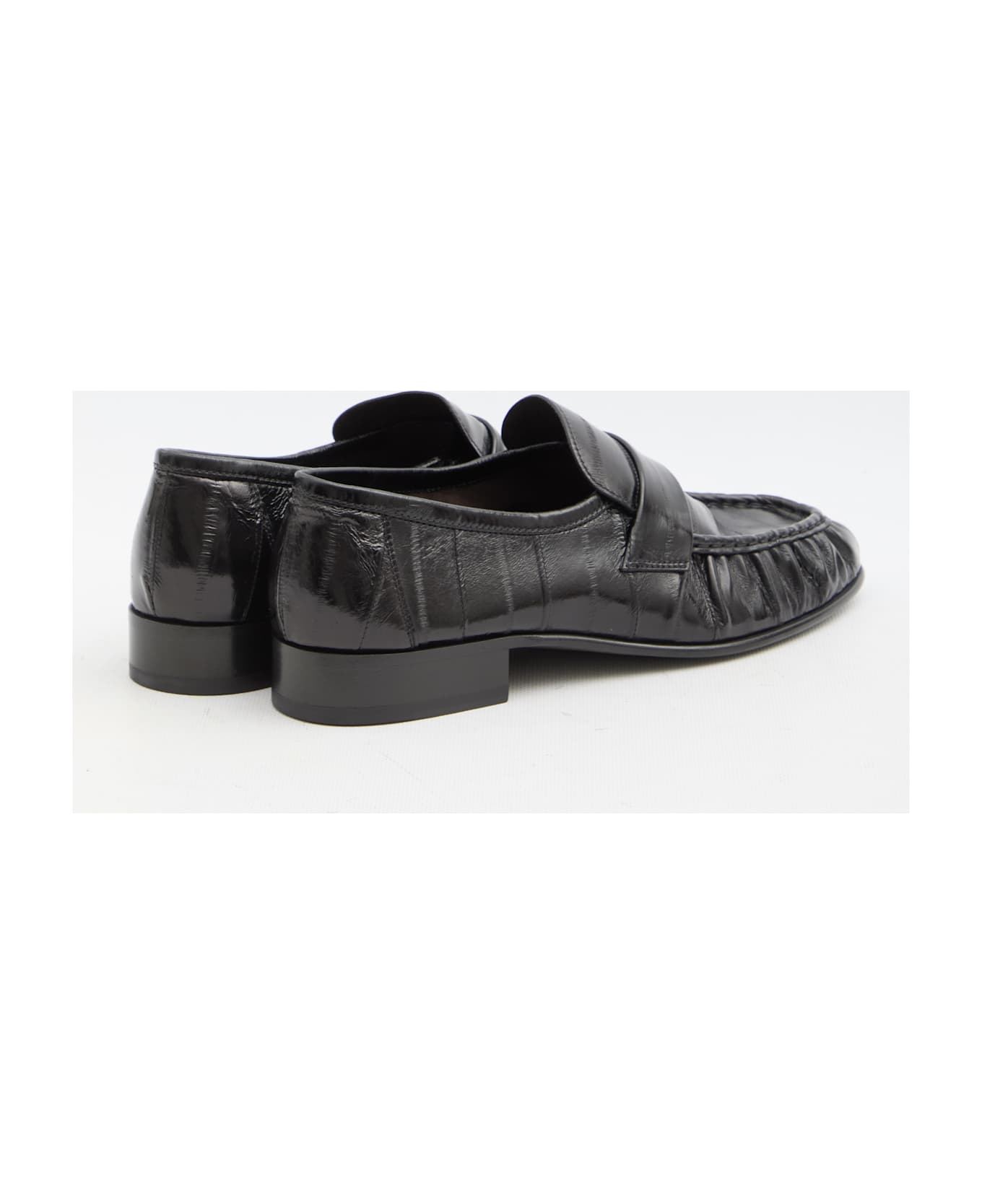 The Row Soft Loafers - BLACK