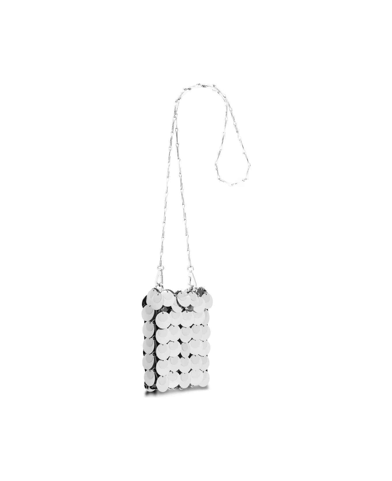 Paco Rabanne Sac Soir Sparkle Mini Bag In Silver - Silver
