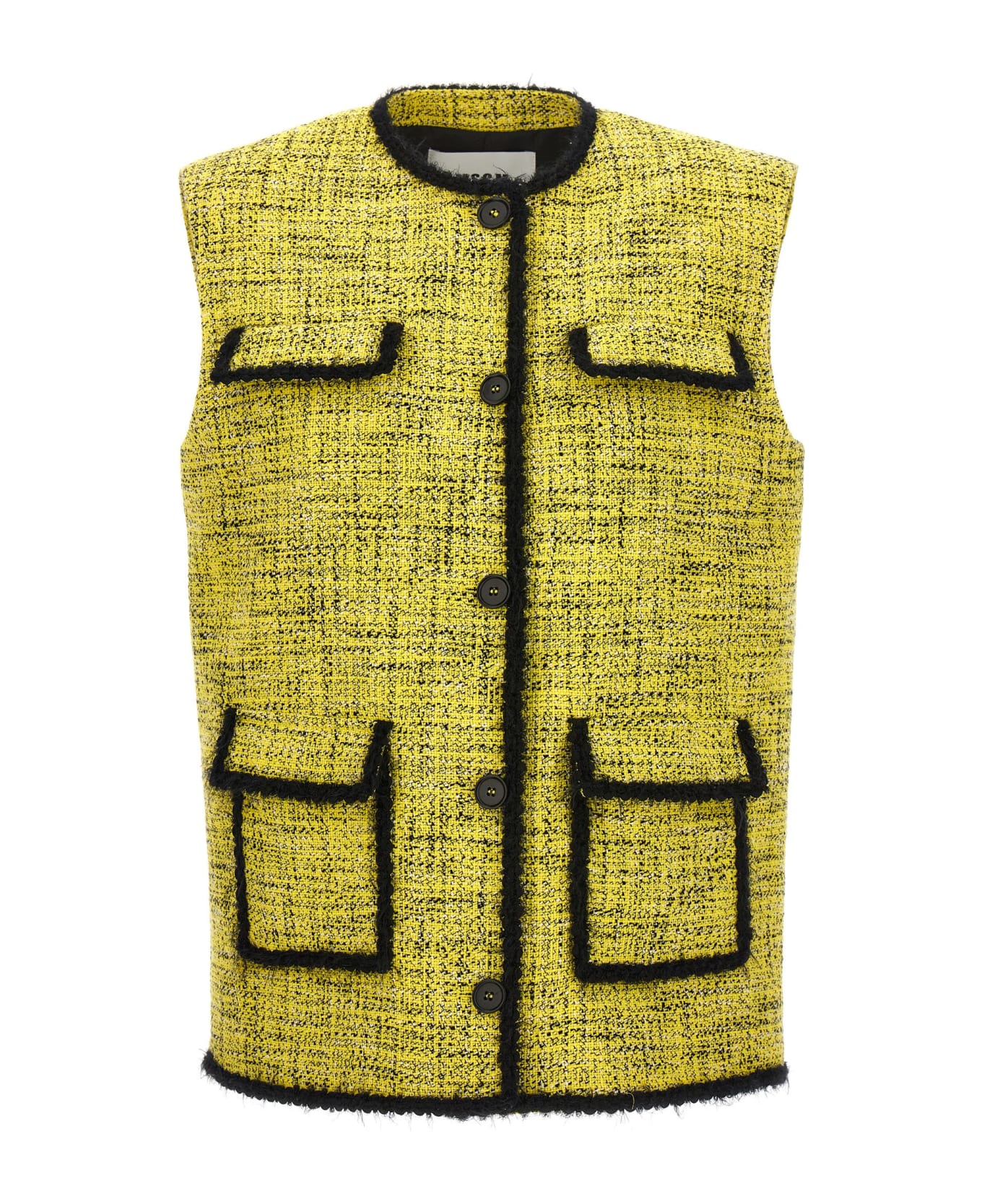 MSGM Tweed Vest - Yellow
