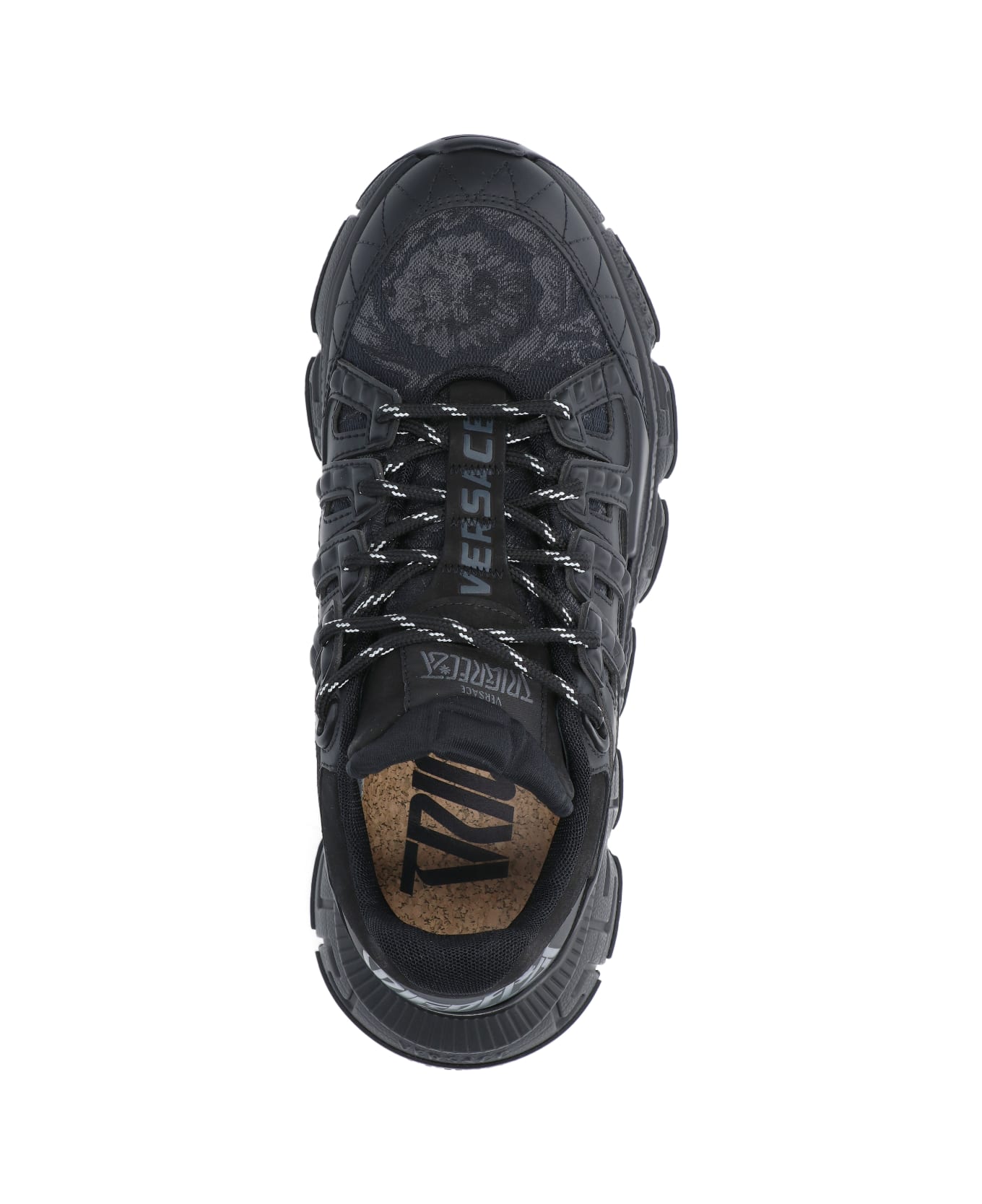 Versace Black Fabric Blend Sneakers - Black スニーカー