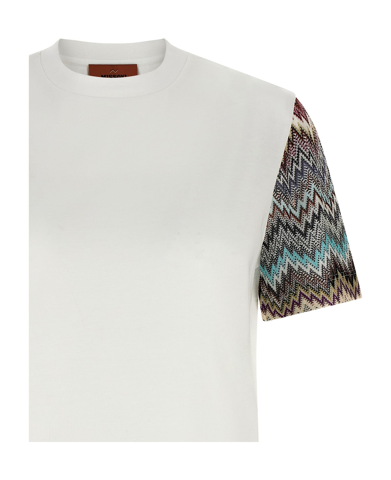 Missoni Snake Sleeve T-shirt - White