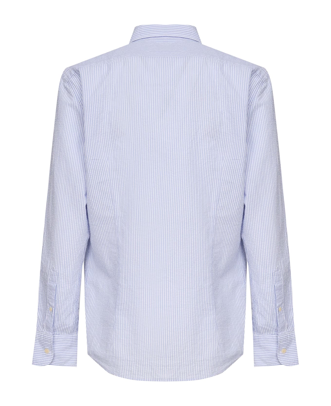 MC2 Saint Barth Pamplona Striped Linen Shirt - Blue