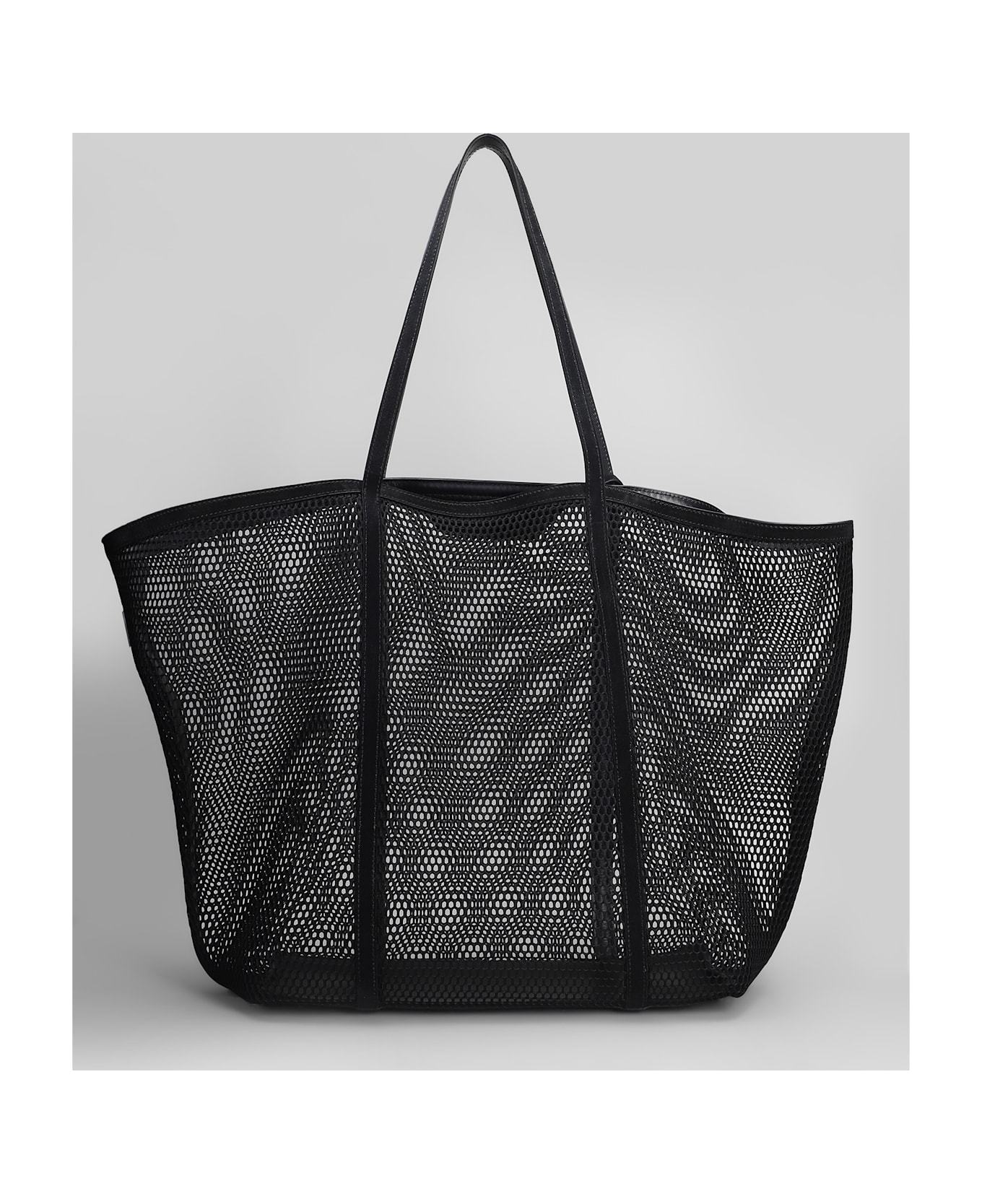 The Attico Via Del Mare Tote In Black Polyester - black