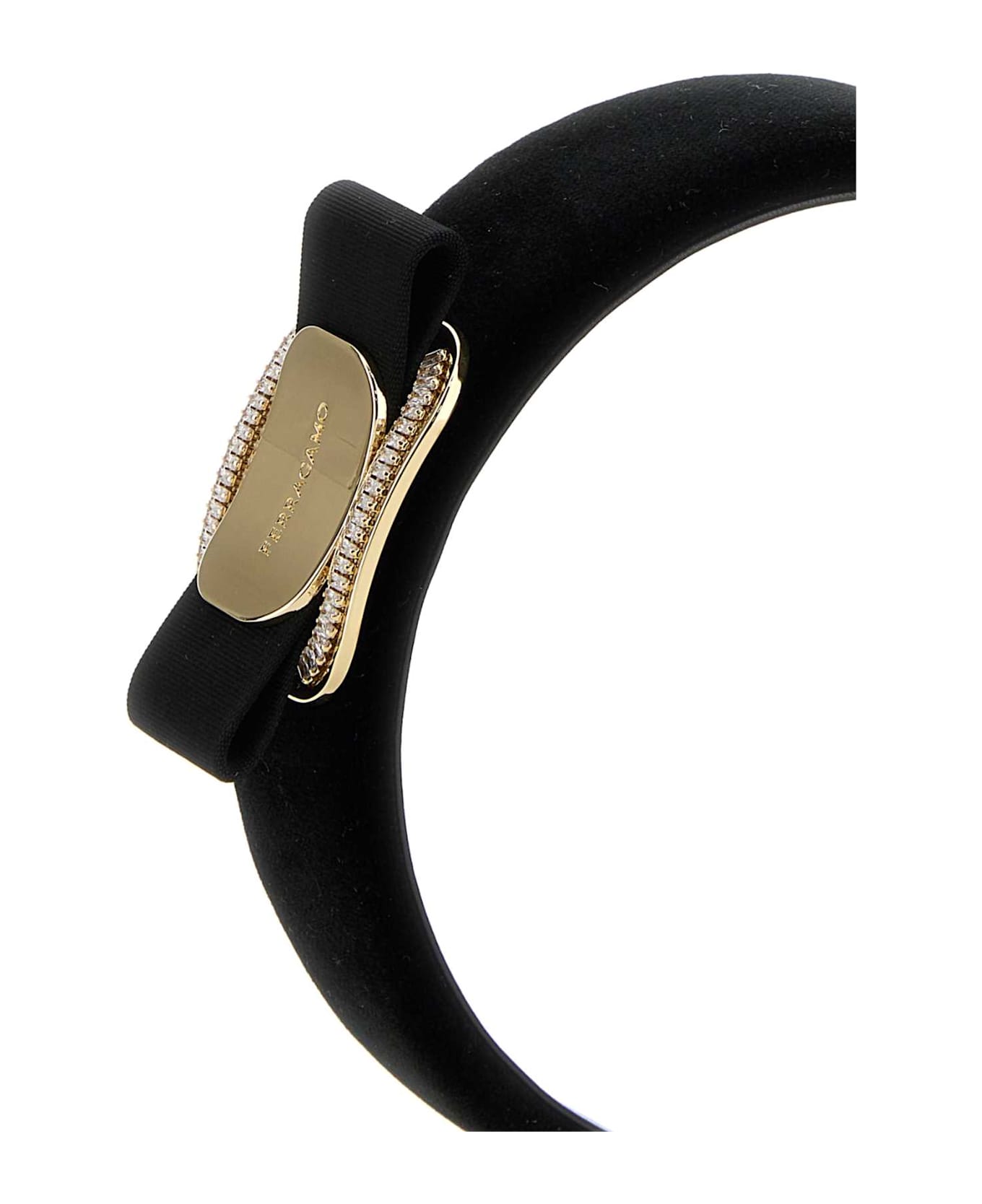 Ferragamo Black Velvet Hair Band - BLACK
