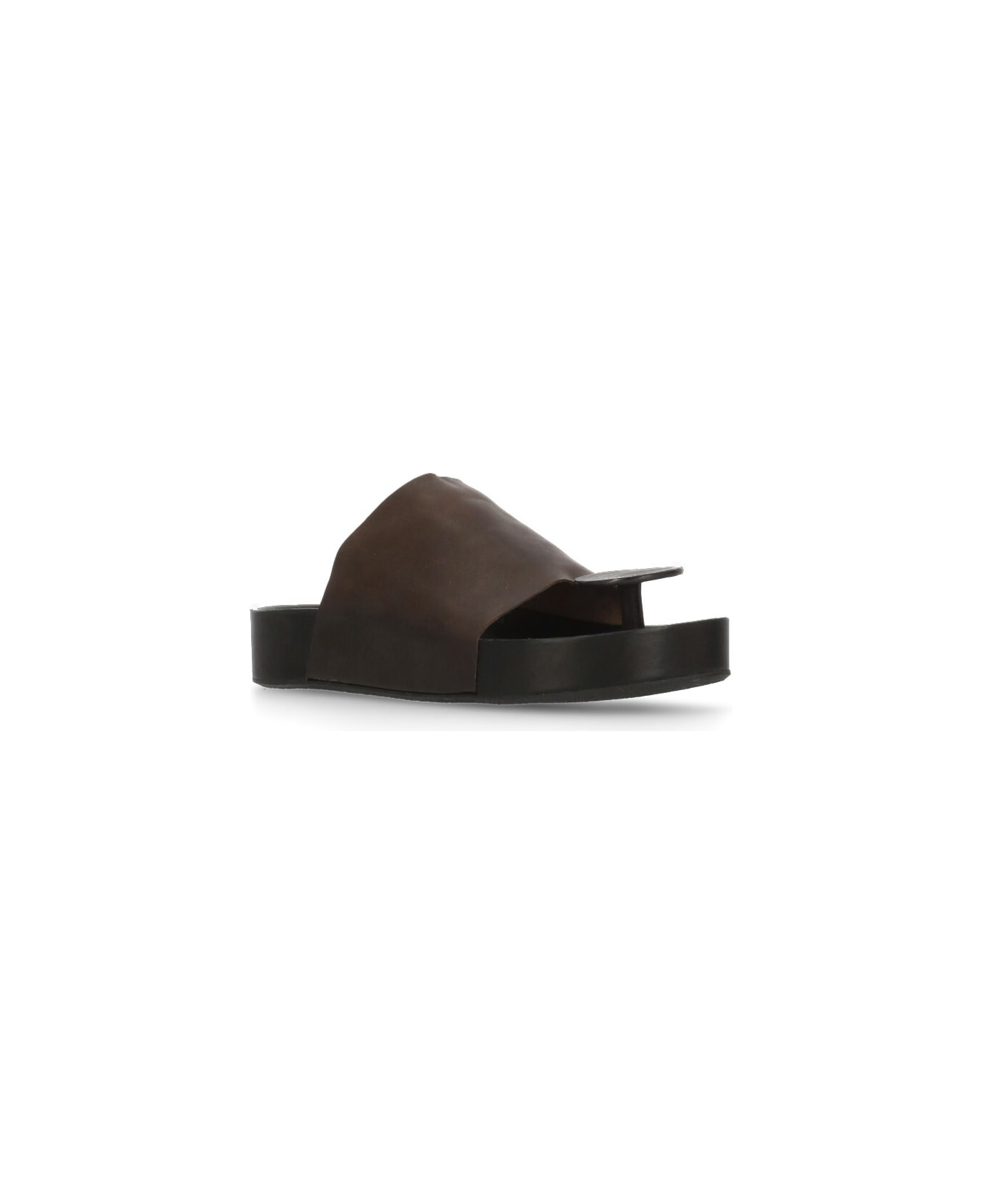 Uma Wang Leather Sandals - Brown
