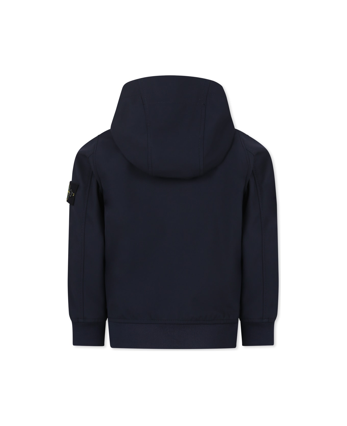 Stone Island Junior Blue Jacket For Boy With Compass - Blue