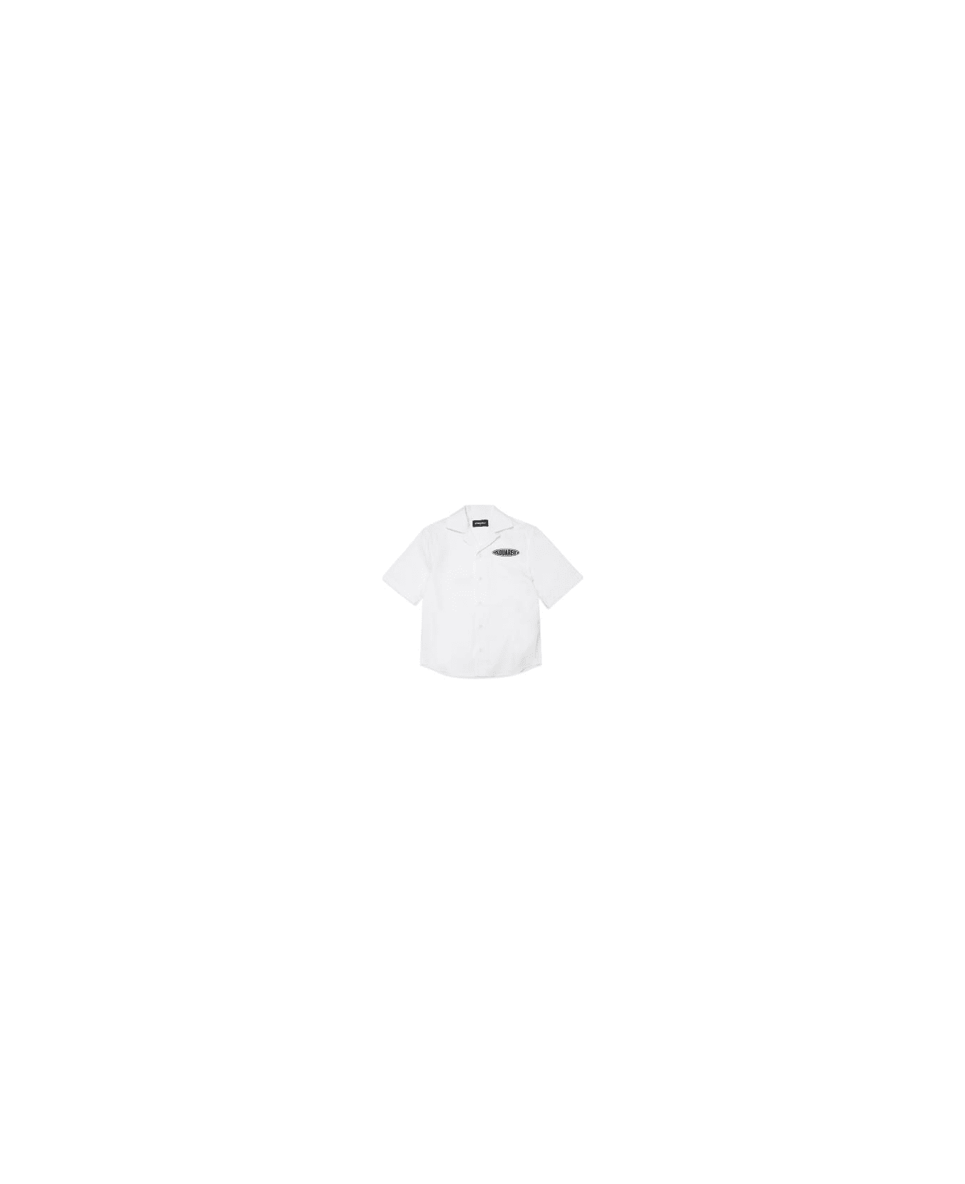 Dsquared2 Camicia Con Logo Gommato - White シャツ