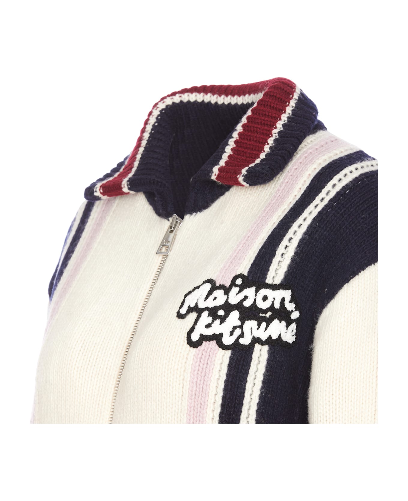 Maison Kitsuné Knitted Collage Blouson - MultiColour