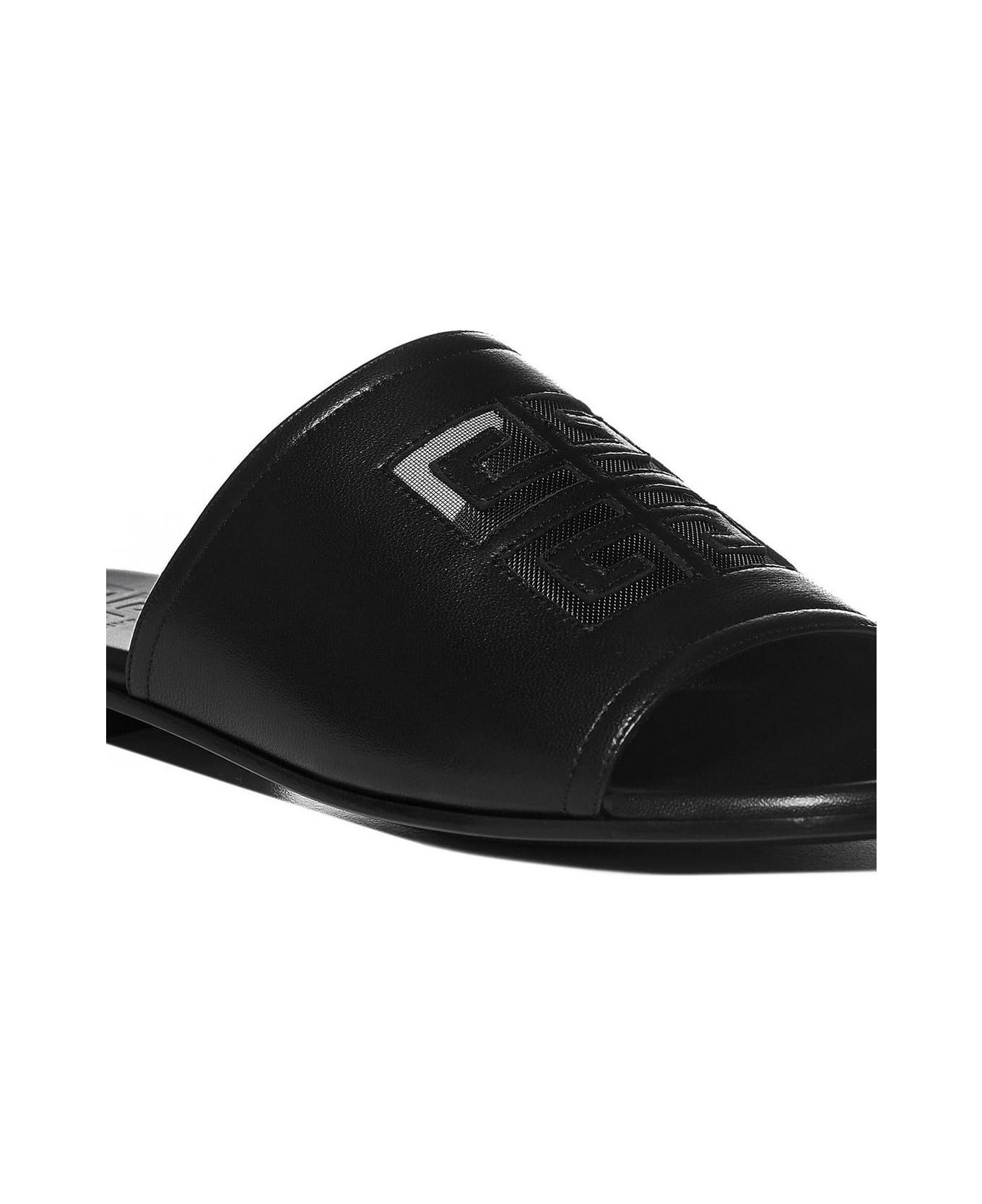 Givenchy 4g Logo Embossed Sandals - BLACK