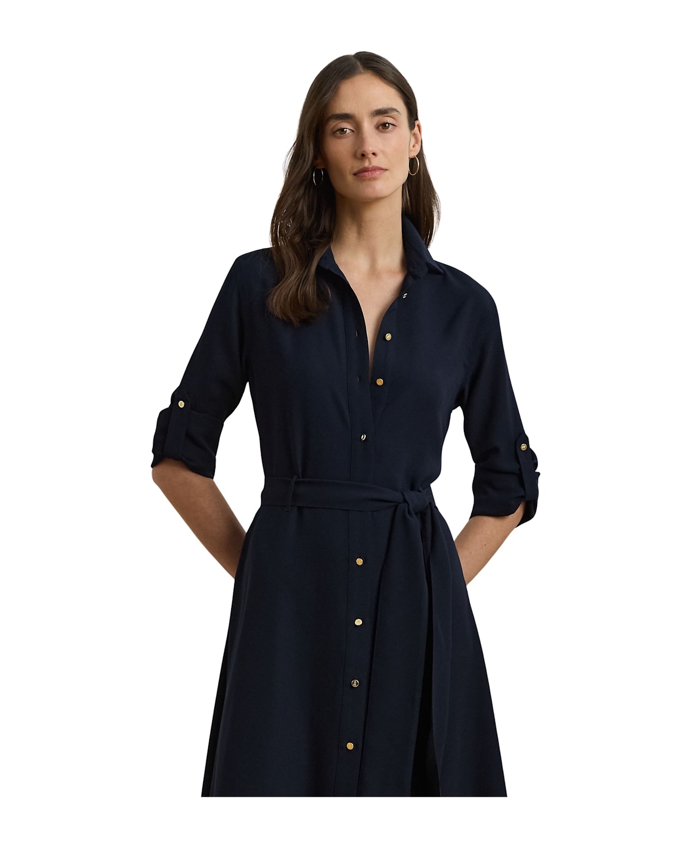 Ralph Lauren Karalynn Long Sleeve Casual Dress - Lauren Navy