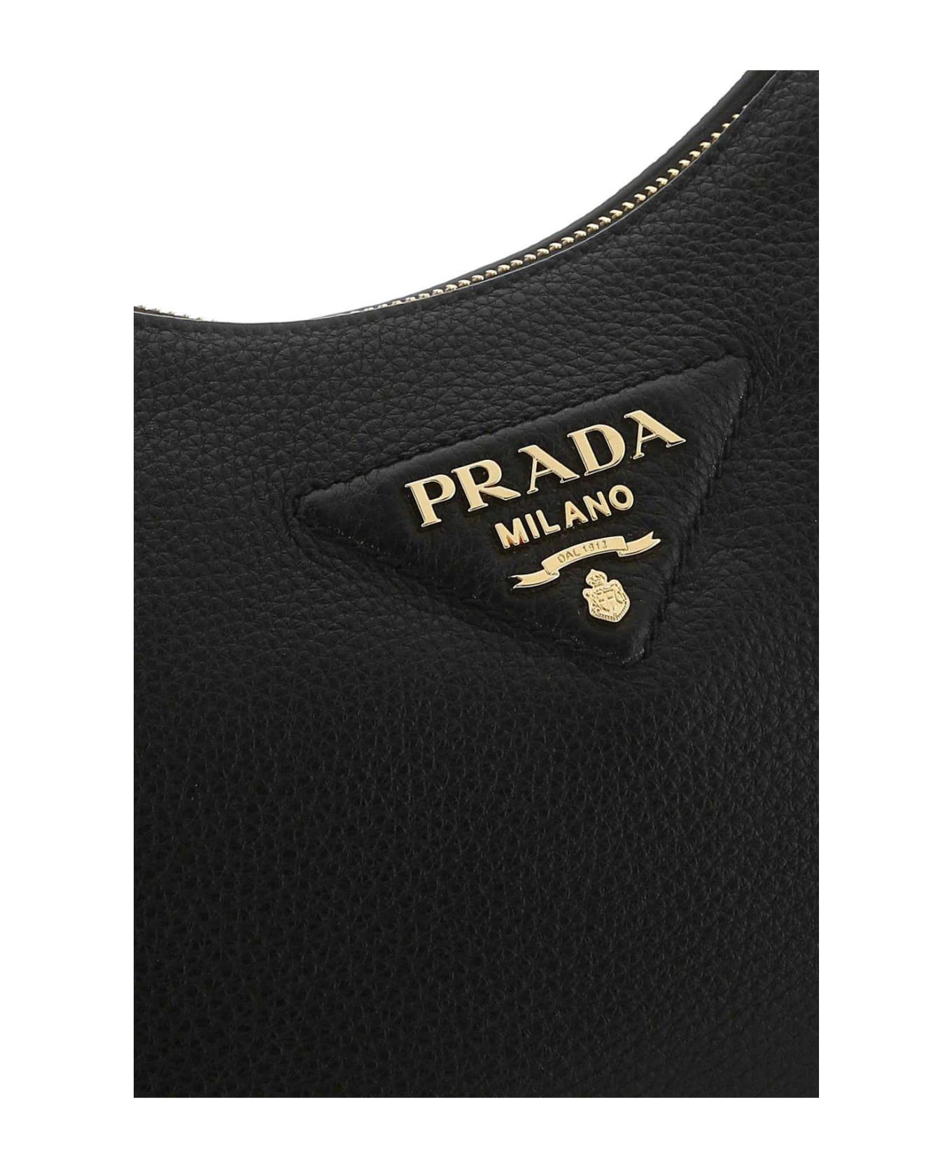 Prada Logo Plaque Zipped Crossbody Bag