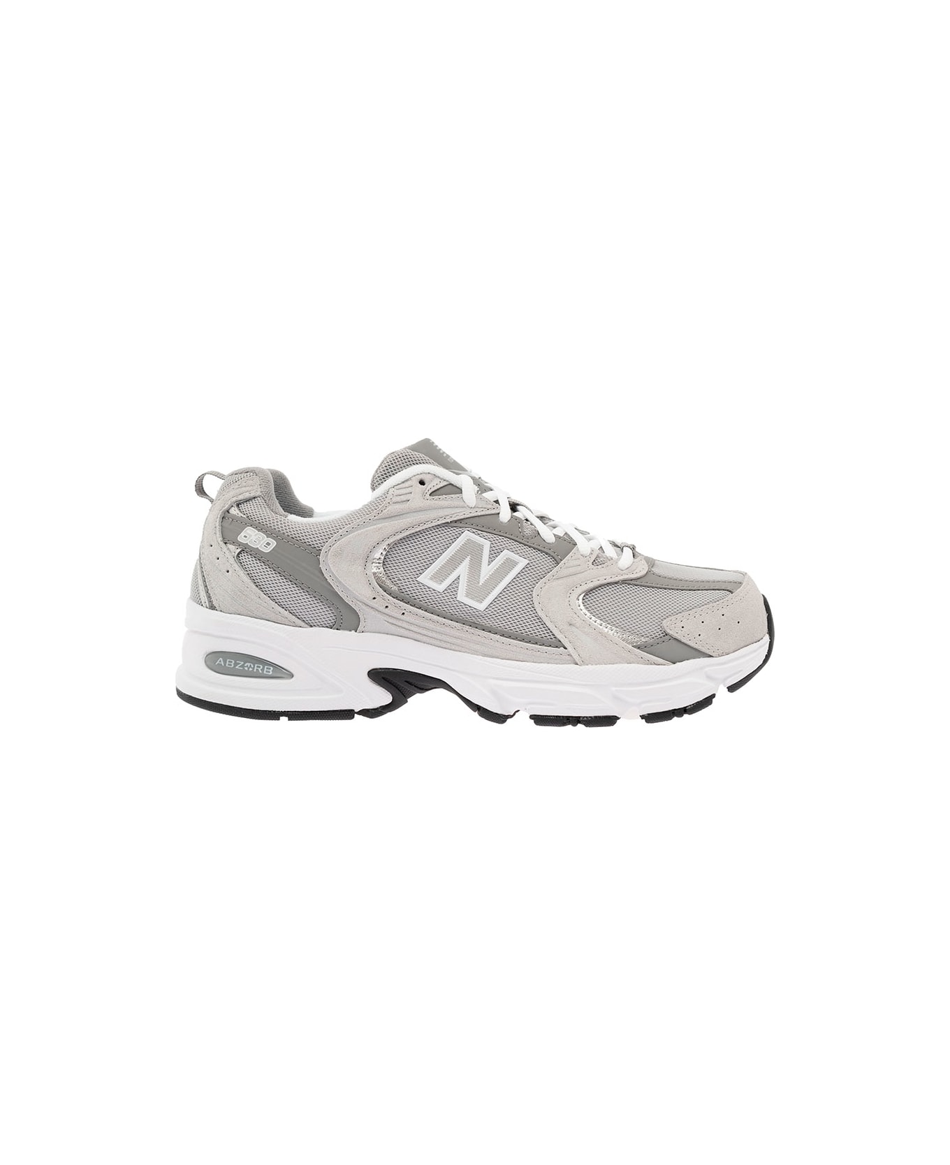 New Balance 
530
 Grey Low Top Sneakers With Logo Patch In Tech Fabric Man - ND