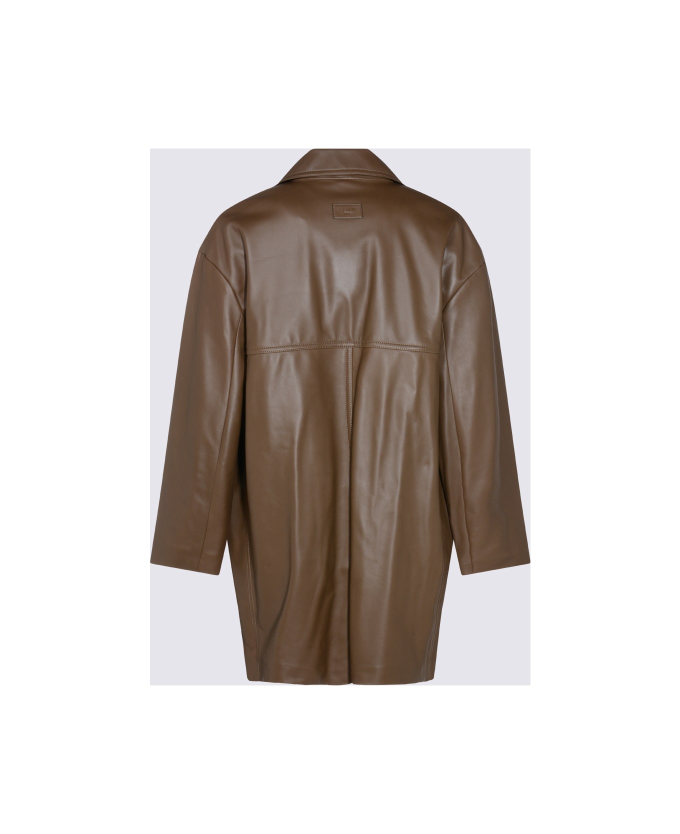 Fendi Brown Leather Jacket - MULTICOLOUR