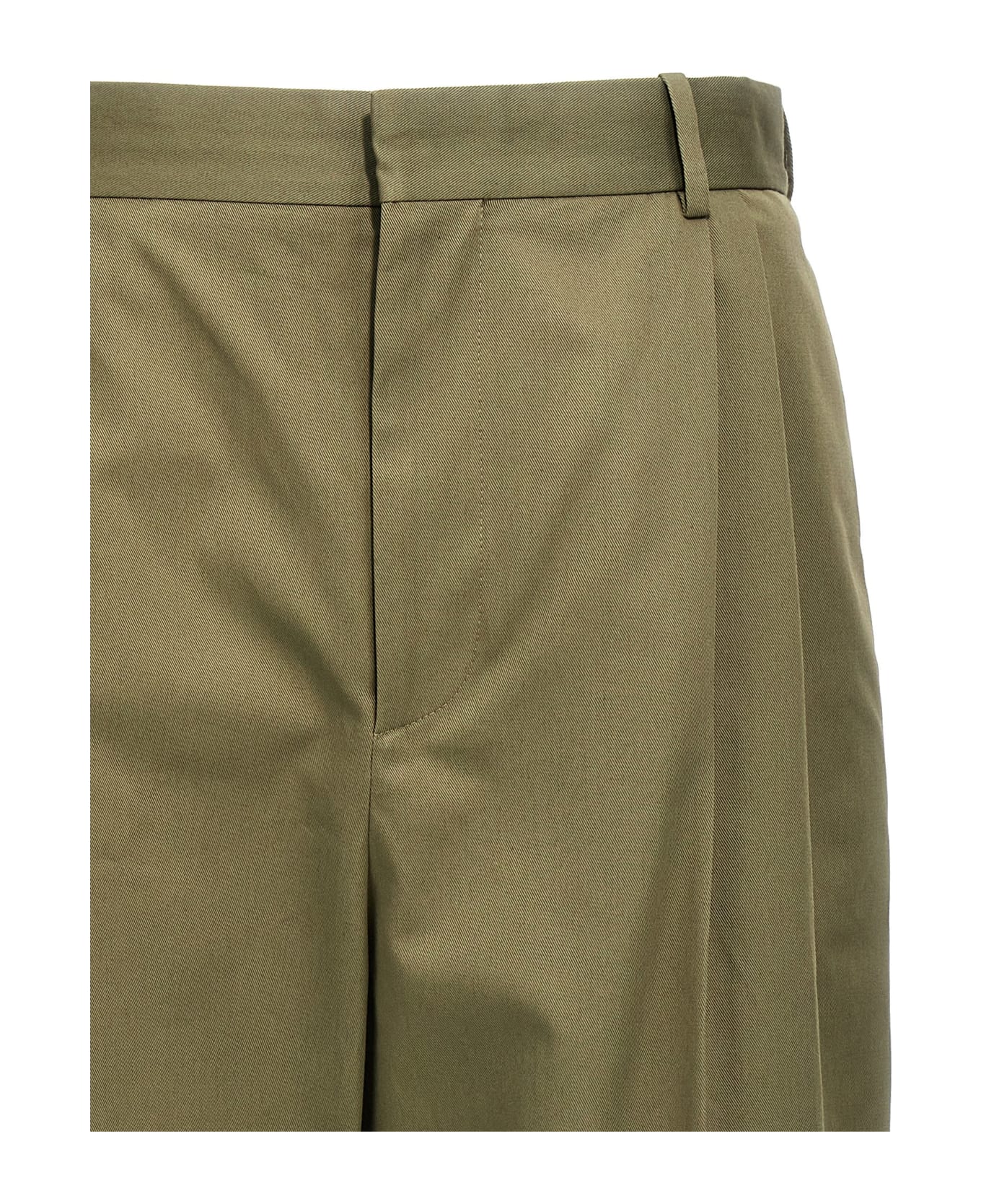 Loewe Central Pleated Trousers - Green ボトムス