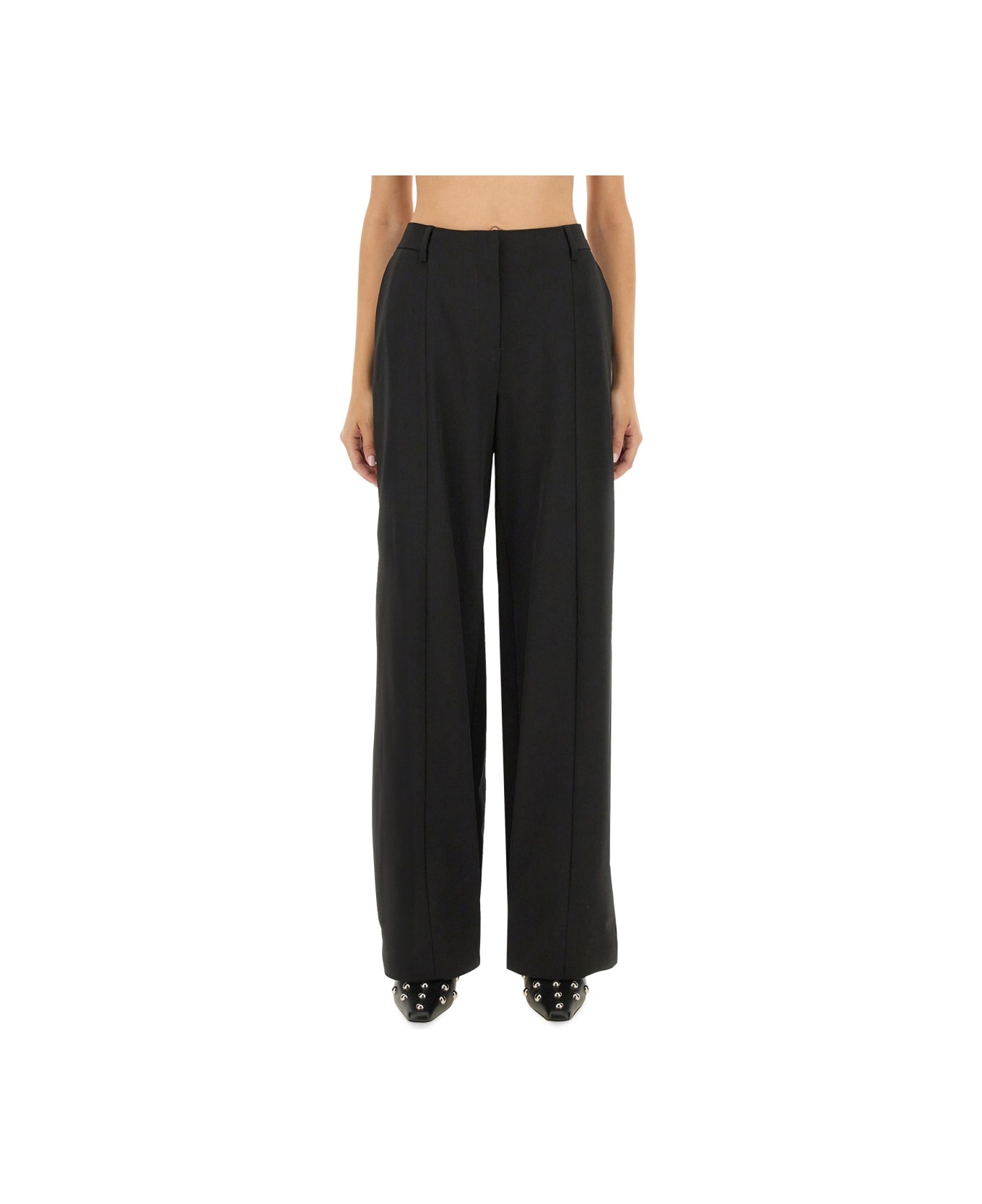 Jean Paul Gaultier Pants With Stirrup - BLACK