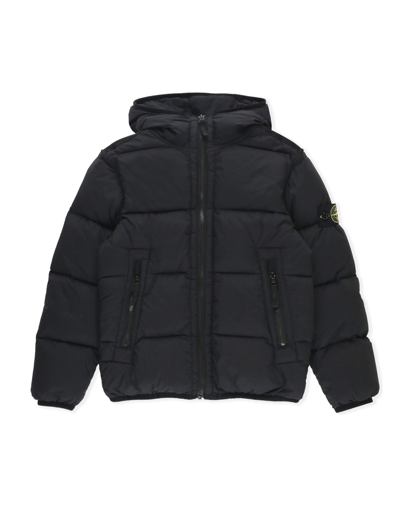 Stone Island Quilted Down Jacket - Black