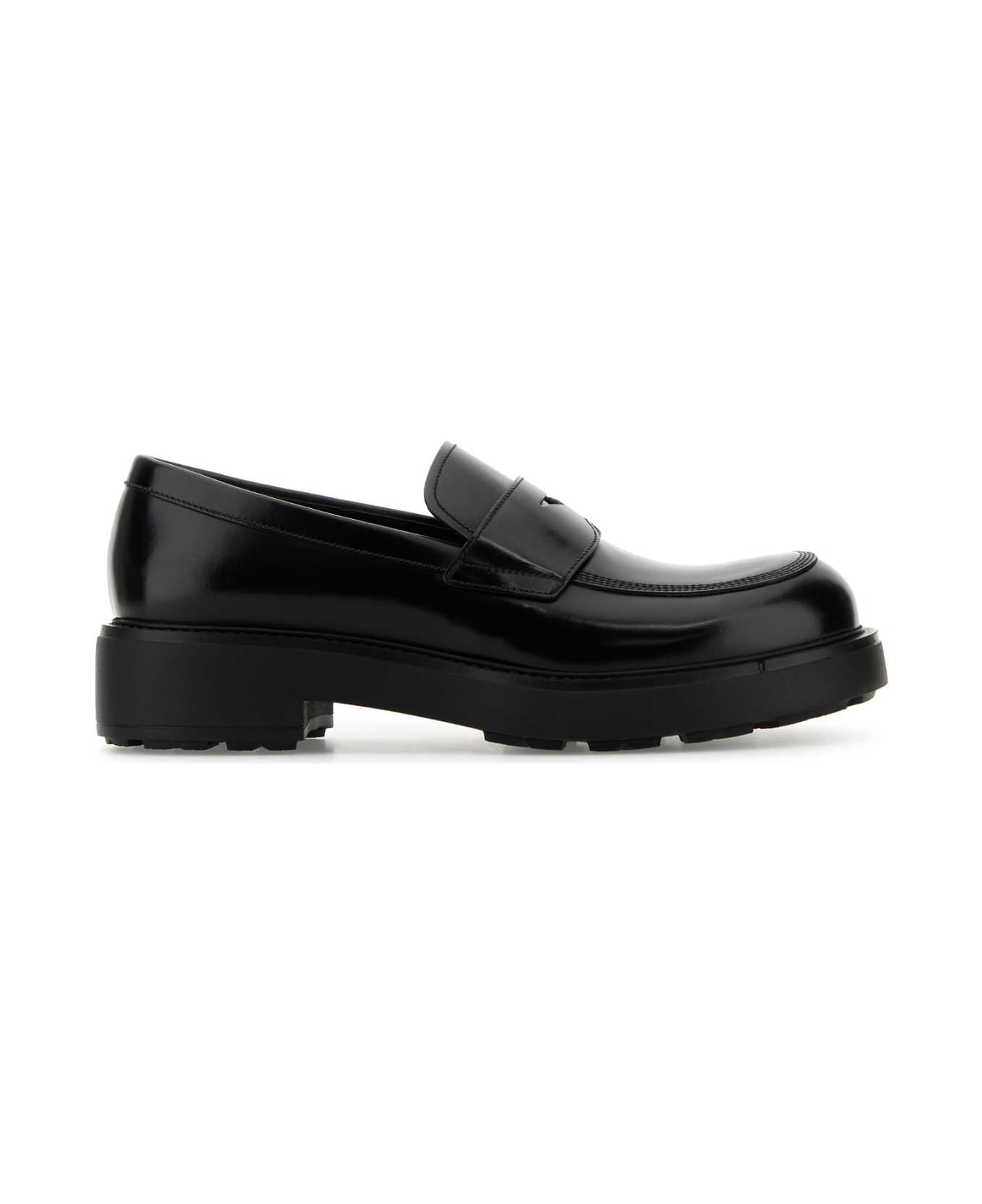 Prada Black Leather Loafers - NERO