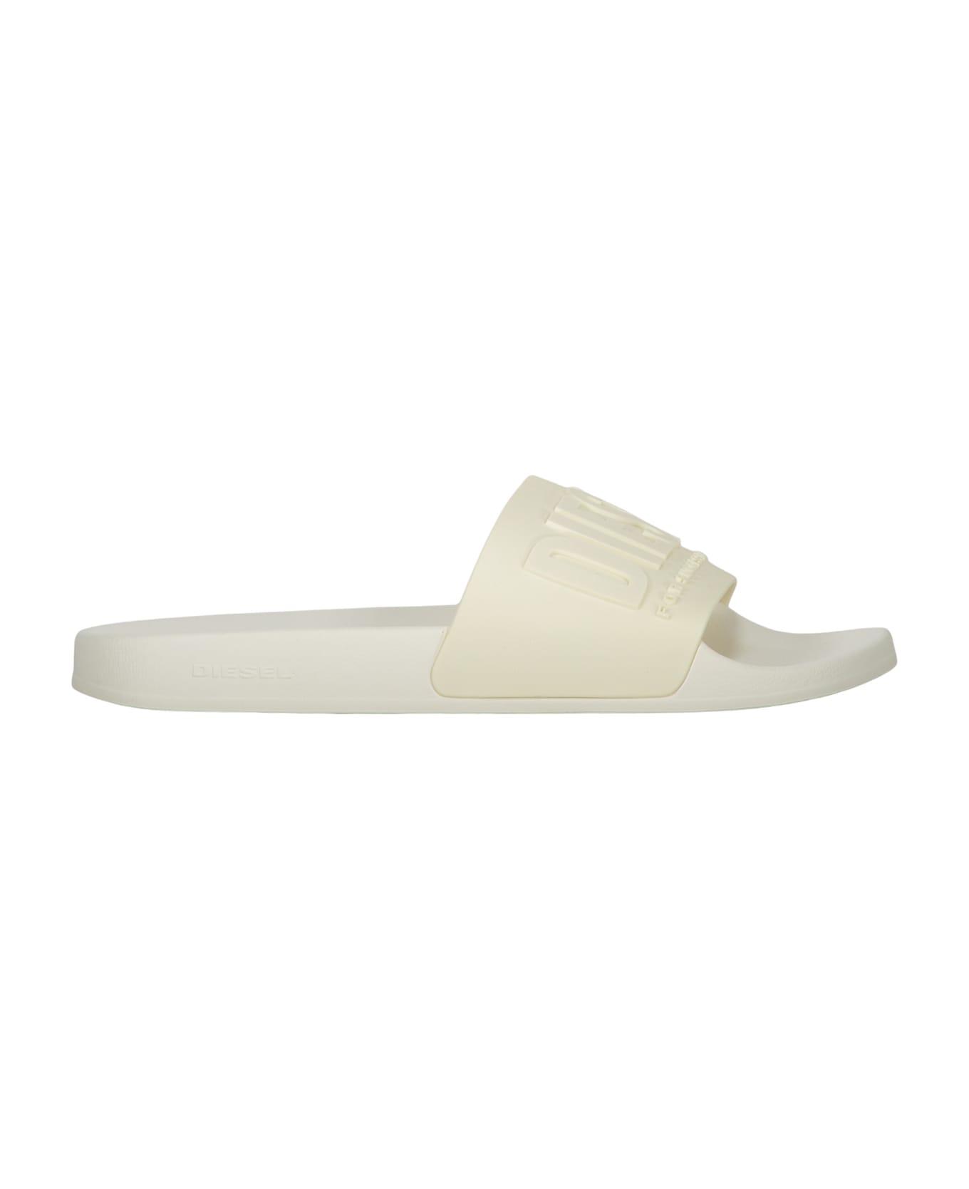 Diesel Soft Summer Elegant And Comfortable Slide Sandals - White