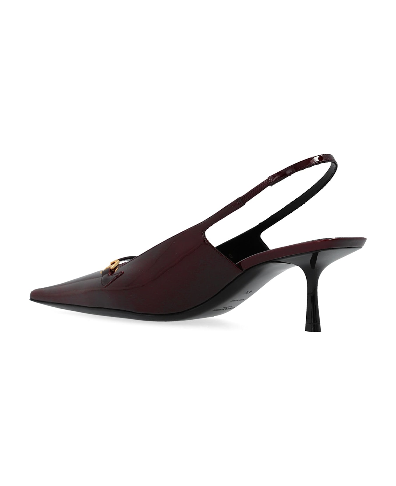 Saint Laurent 'carine' Leather Slingback Pumps - Burgundy