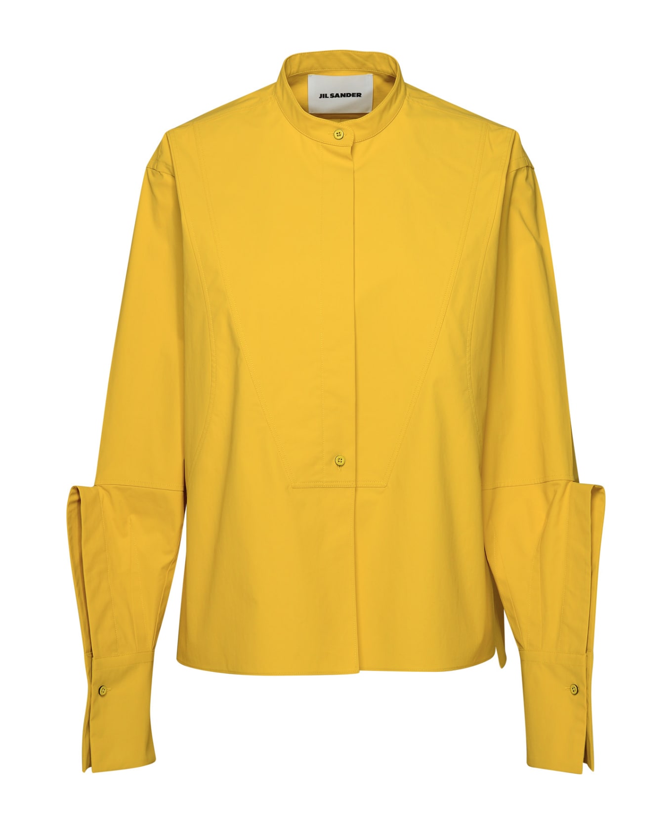 Jil Sander Mustard Cotton Shirt - Yellow コート＆ジャケット